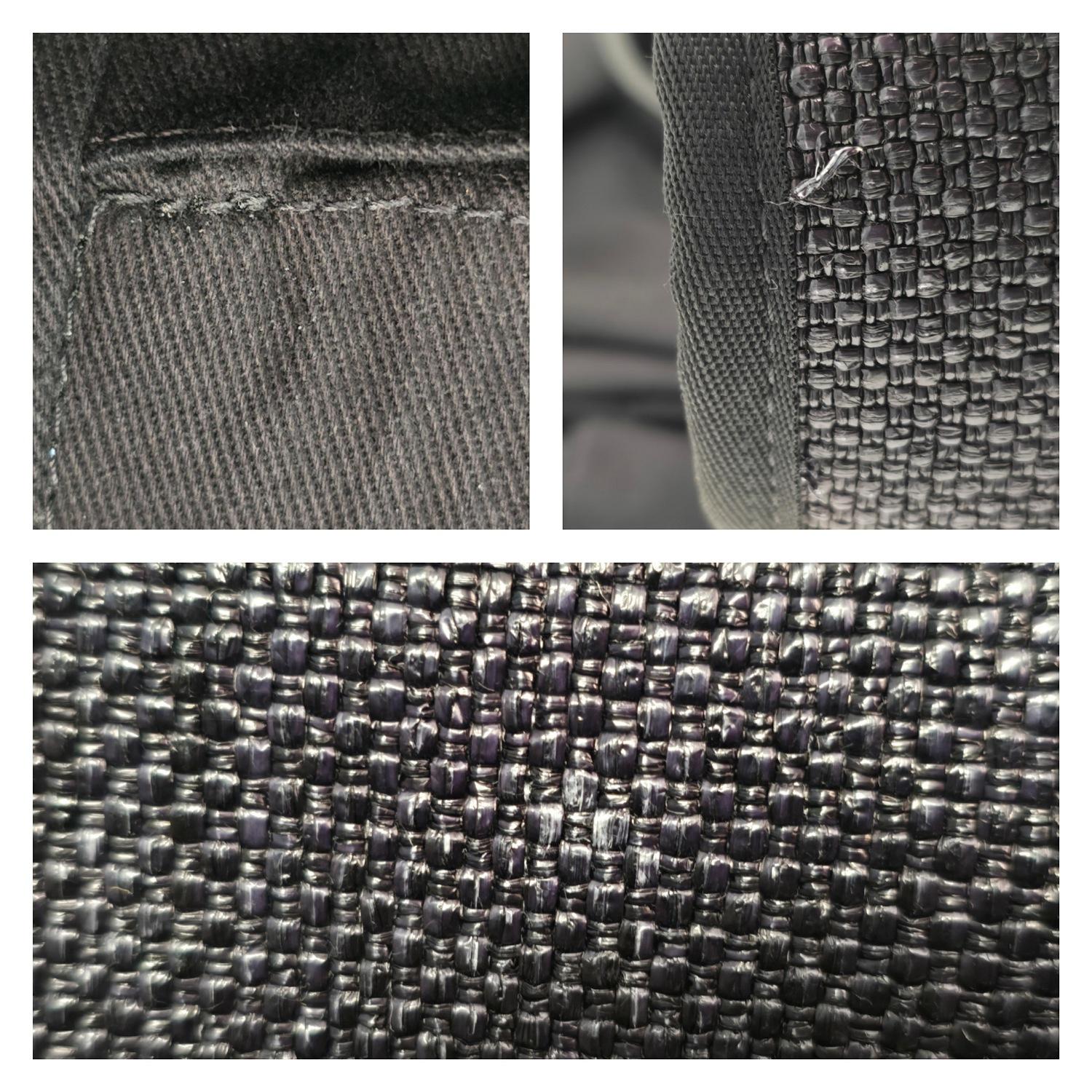 Chanel Woven Straw Raffia Medium Deauville Tote Black 7