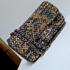 Chanel Woven Tweed Swarovski Flap Bag