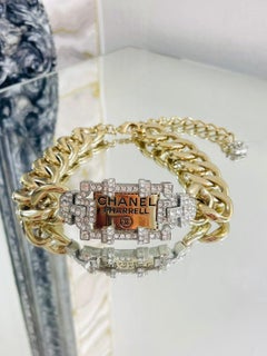 Chanel x Pharell Williams Collier ras du cou en chaîne épaisse et cristal