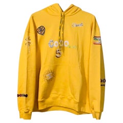 Vintage Chanel x Pharrell 2019 Chanel Appliqué Sunflower Yellow Hoodie 