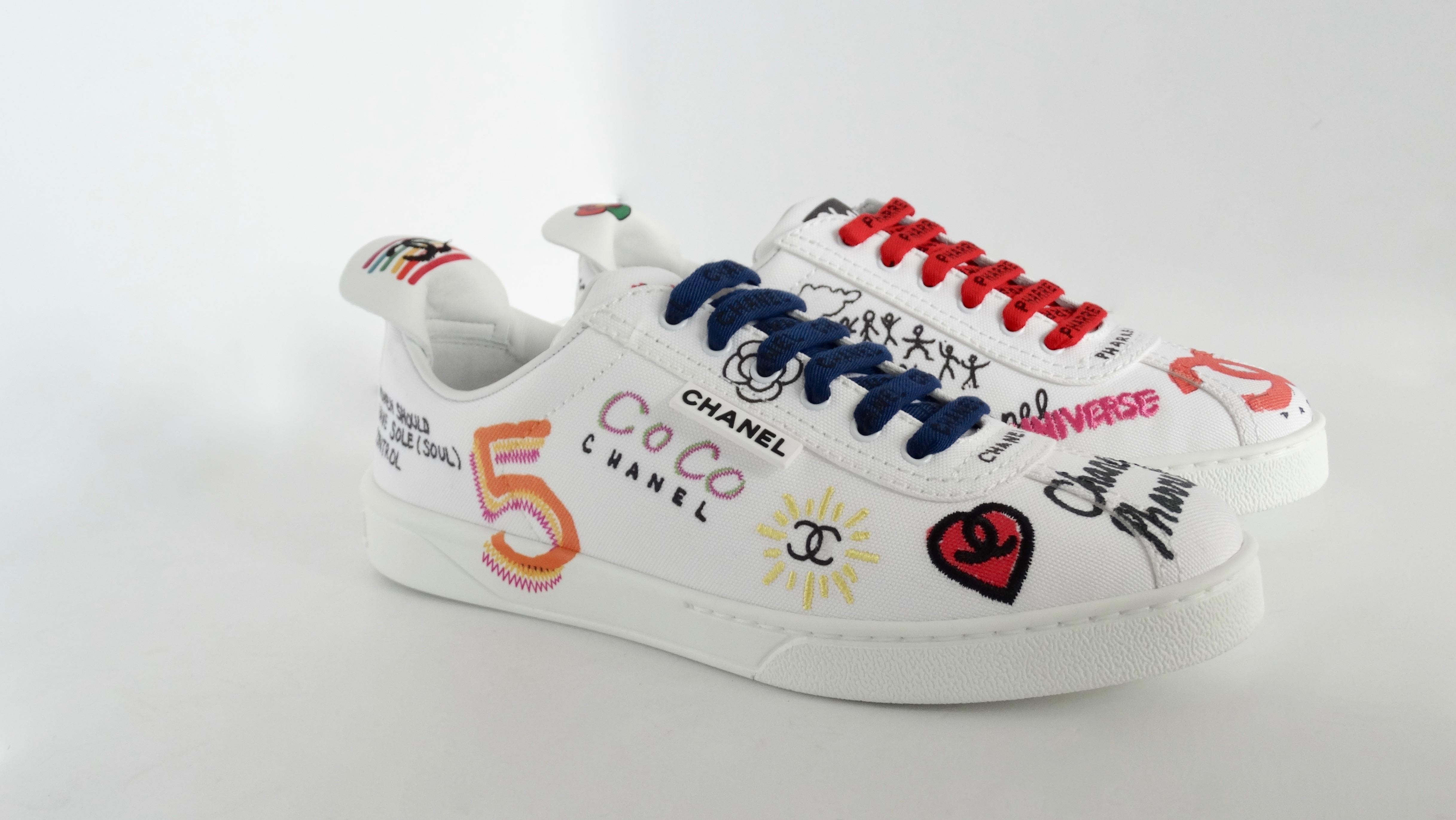 chanel graffiti sneakers