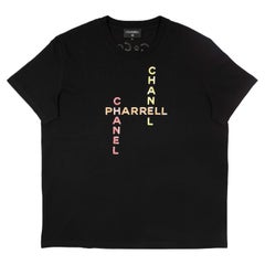 T-shirt en coton embelli noir Chanel x Pharrell, années 10