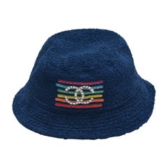 Chanel x Pharrell Capsule Collection Bucket Hat Crystals Blue L NEW