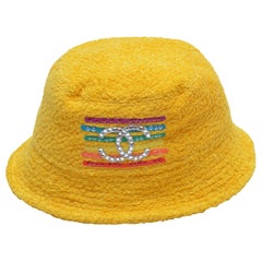 Chanel x Pharrell Capsule Collection Bucket Hat Yellow L NEW