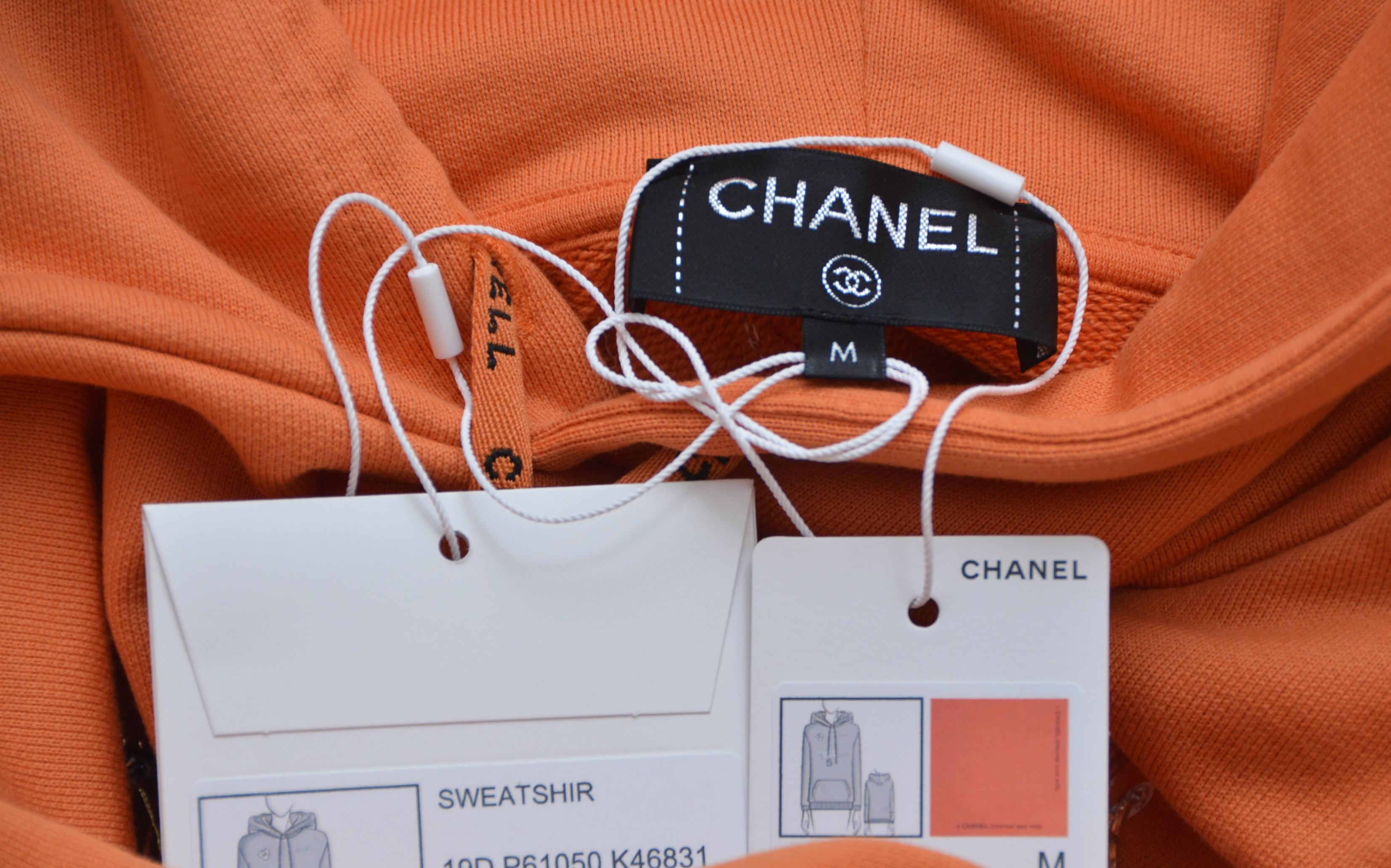 Women's or Men's Chanel x Pharrell Capsule Collection Hoodie  Lesage Embroidery  Orange M  NEW