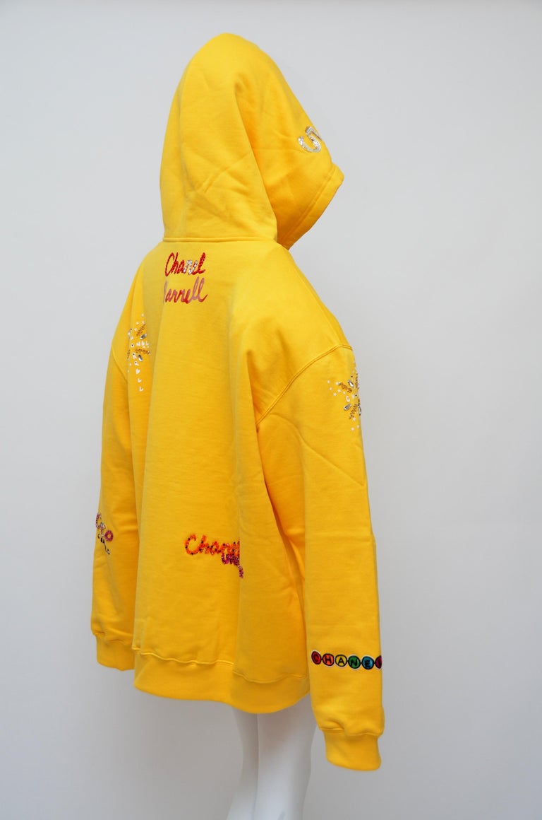 Chanel x Pharrell Capsule Collection Hoodie Lesage Embroidery Yellow L ...