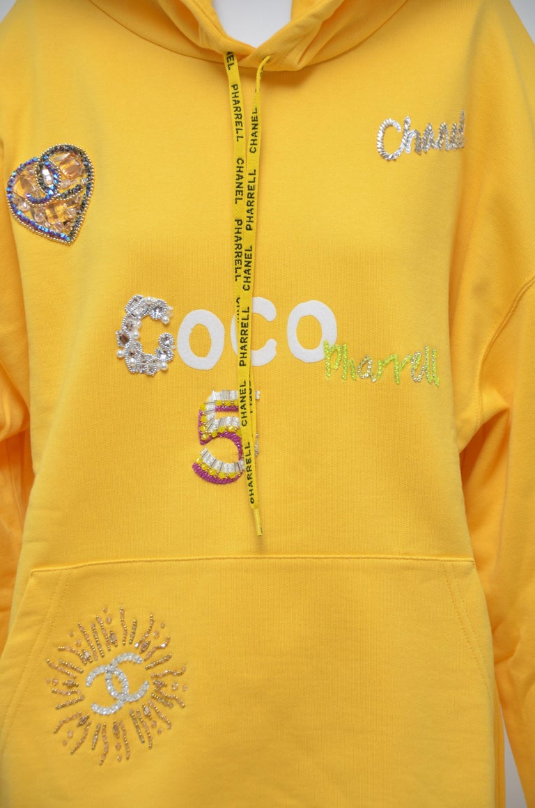 Chanel hoodie yellow sales