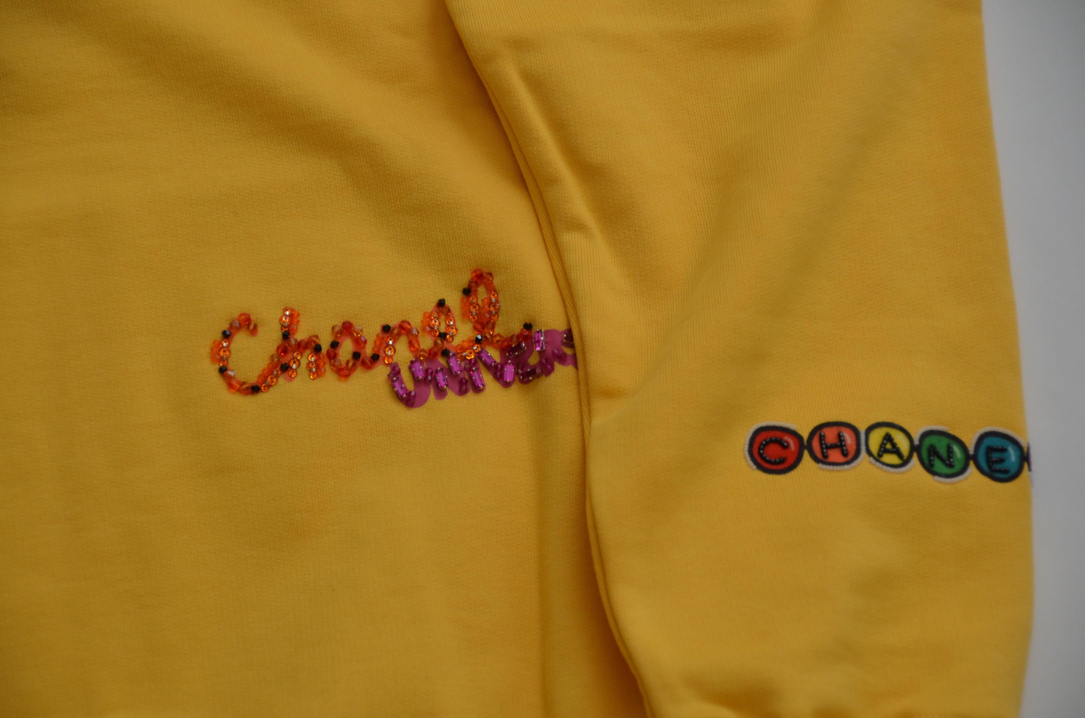 Women's or Men's  Chanel x Pharrell Capsule Collection Hoodie  Lesage Embroidery Yellow  L NEW