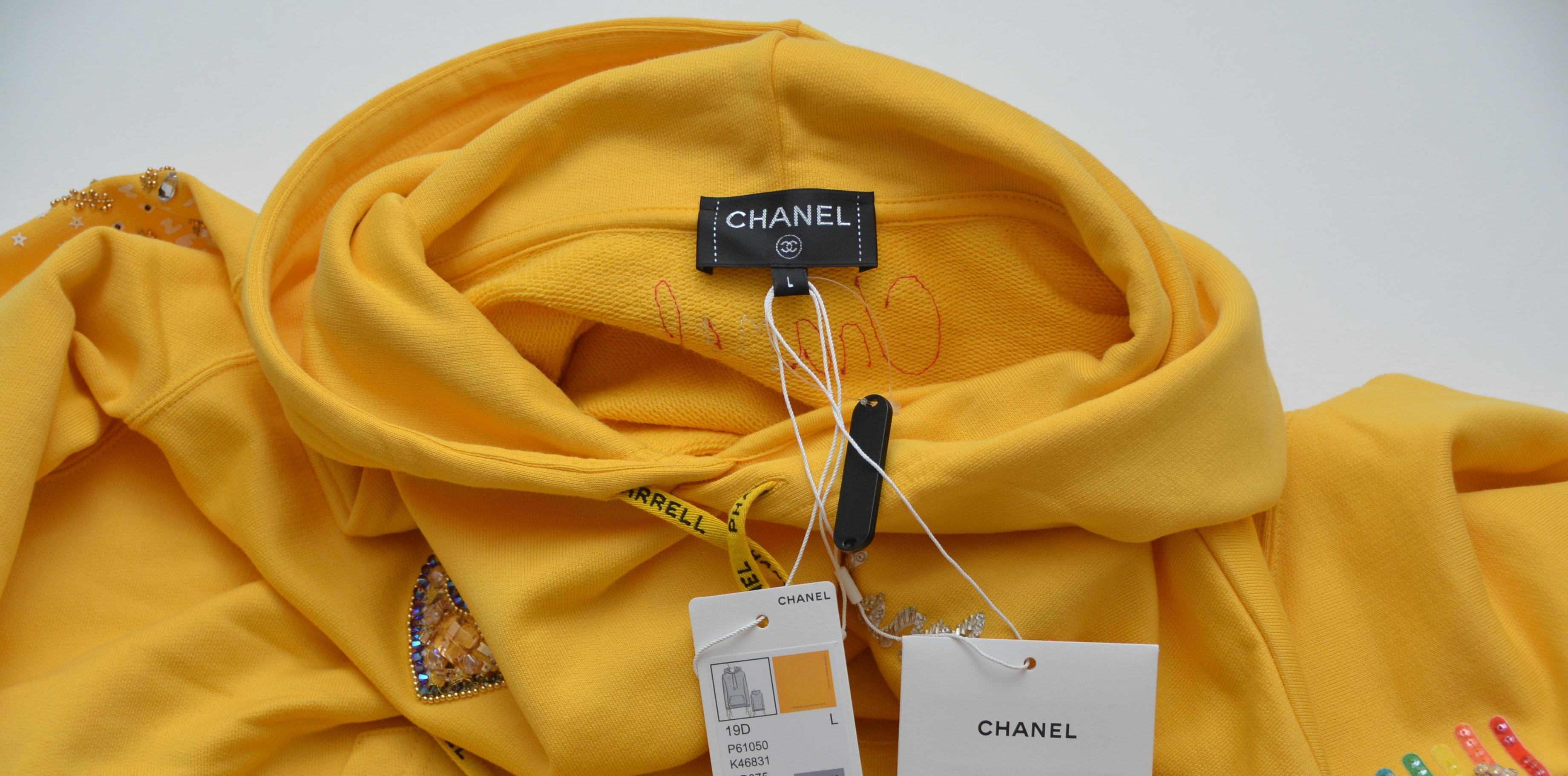  Chanel x Pharrell Capsule Collection Hoodie  Lesage Embroidery Yellow  L NEW 3