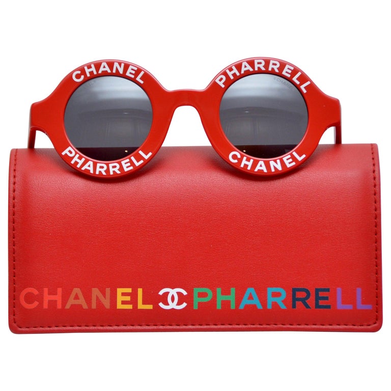 Chanel x Pharrell Capsule Collection Red Rouge Sunglasses NEW at 1stDibs   chanel pharrell sunglasses, red chanel sunglasses, chanel red sunglasses