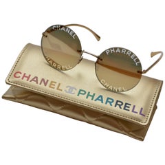 Chanel x Pharrell Capsule Gold-plated  Reflective  Sunglasses NEW