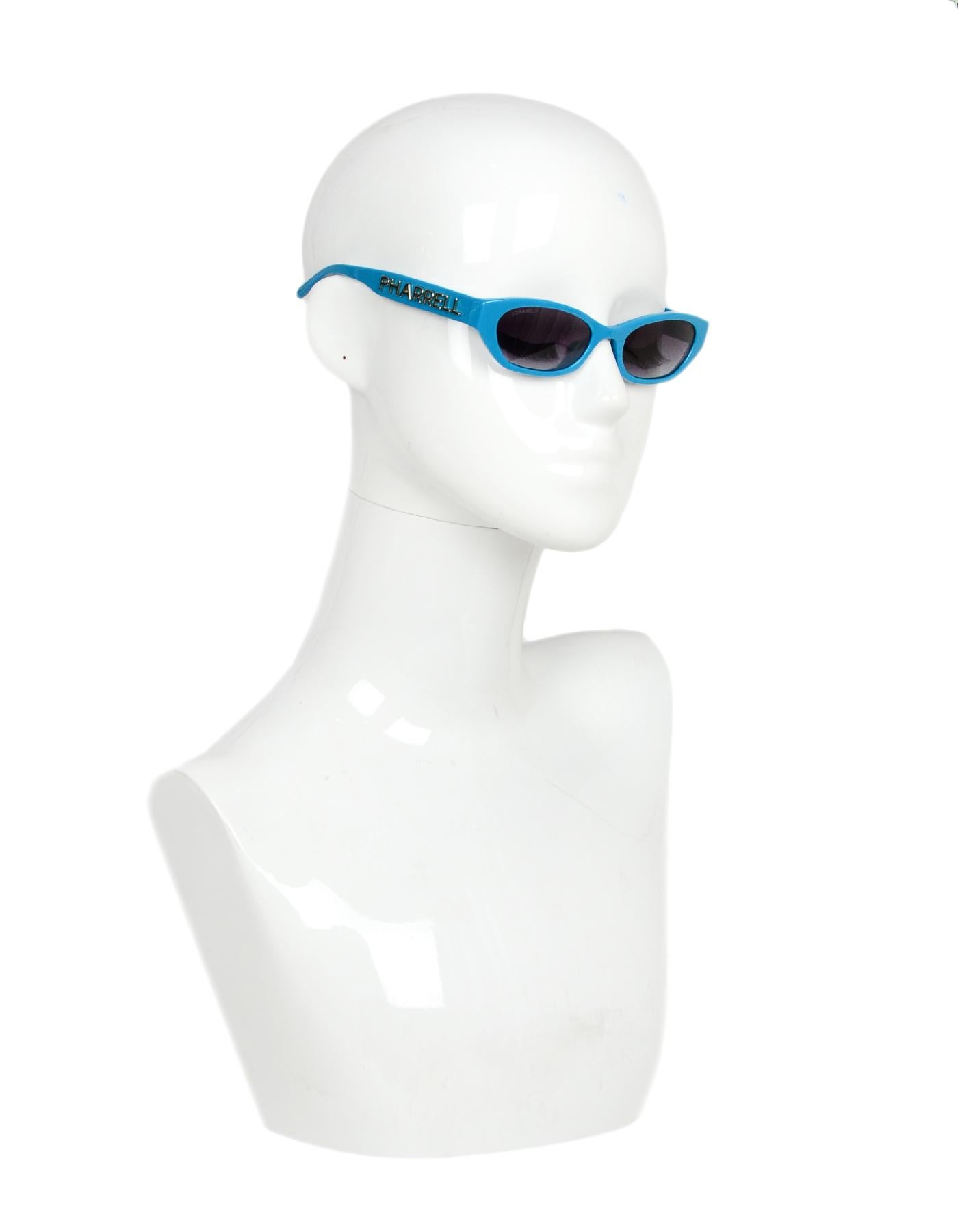 Chanel x Pharrell Williams 2019 Blue & Grey Small Rectangular Sunglasses

Made In: Italy
Year of Production: 2019
Color: Bleu, gris
Hardware: Silvertone hardware
Materials: Resin
Overall Condition: New with tags
Includes: Box, case, cleaning
