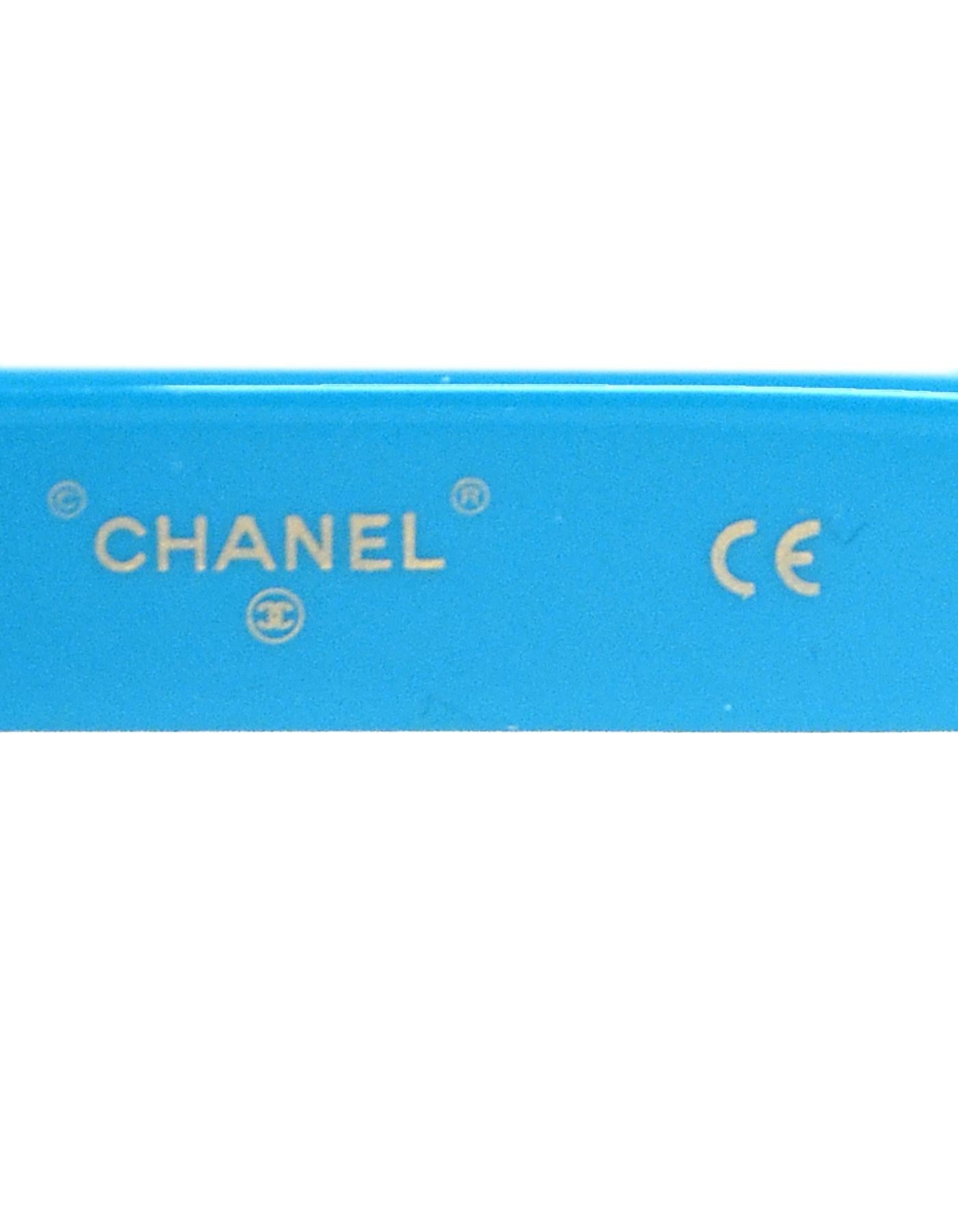 Chanel x Pharrell Williams 2019 Blue & Grey Small Rectangular Sunglasses 1