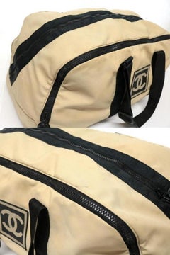 Sac Chanel XL beige Sports Logo CC Duffle Bag 241494