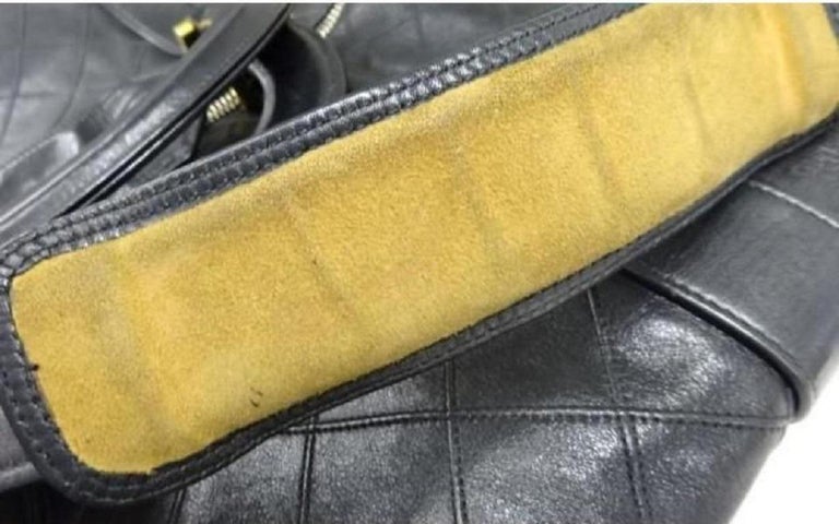 Chanel XL Black Quilted Lambskin Jumbo Boston Classic Duffle Bag Strap  Leather ref.293691 - Joli Closet