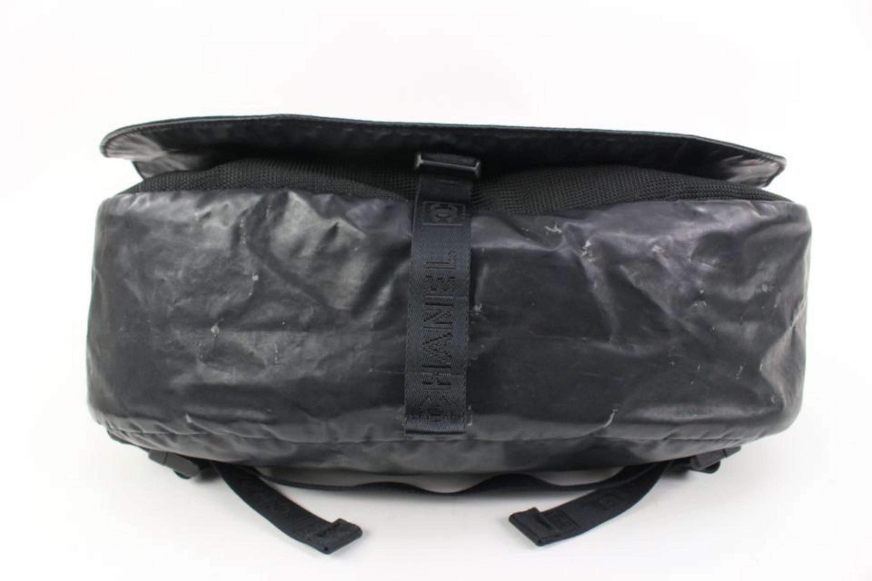 Chanel XL Black Sports Logo CC Messenger Crossbody Bag 71ck315s For Sale 5