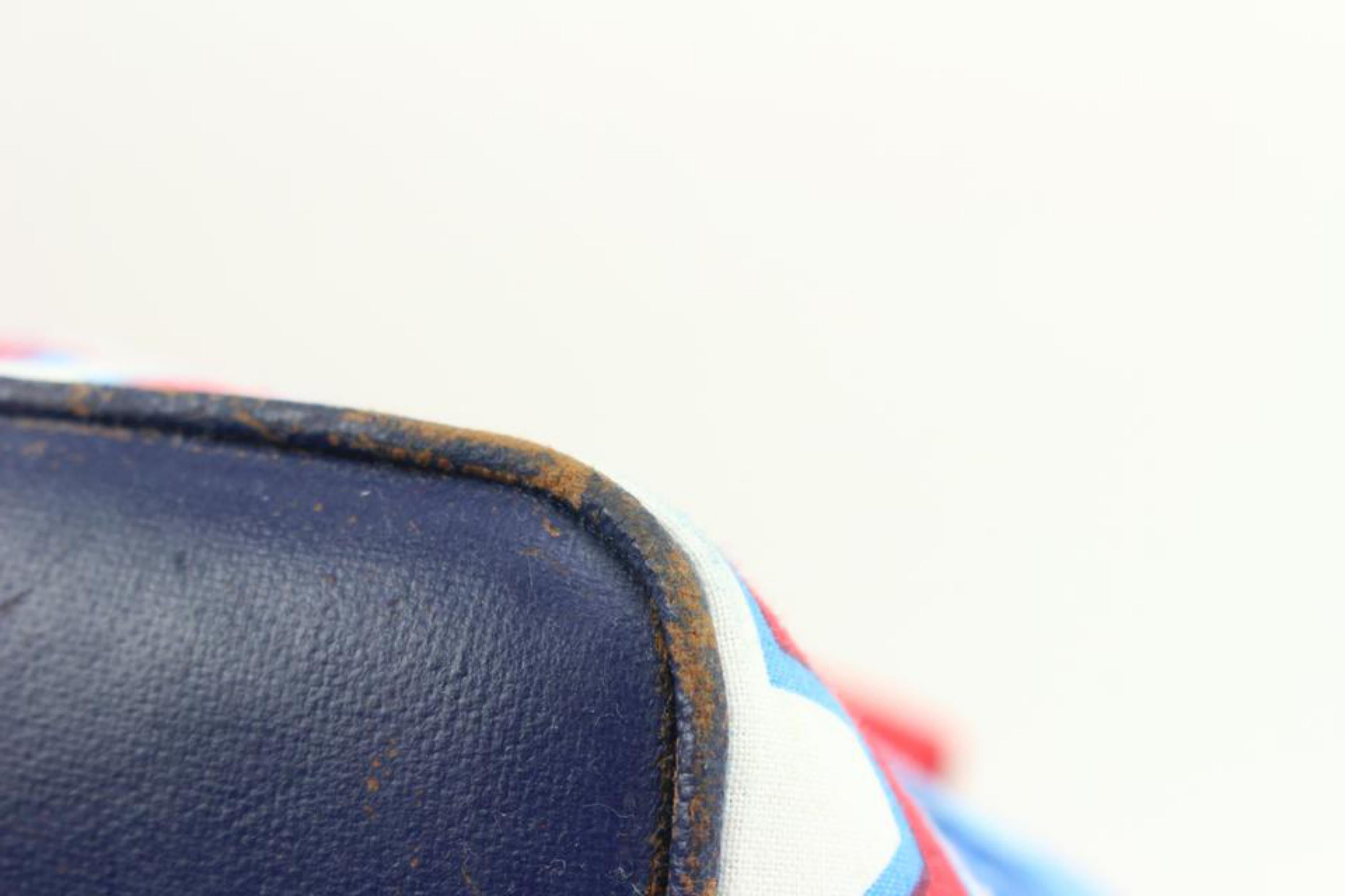Chanel XL Blue x Red Wave Surf Beach Tote Bag 89ck39s 7