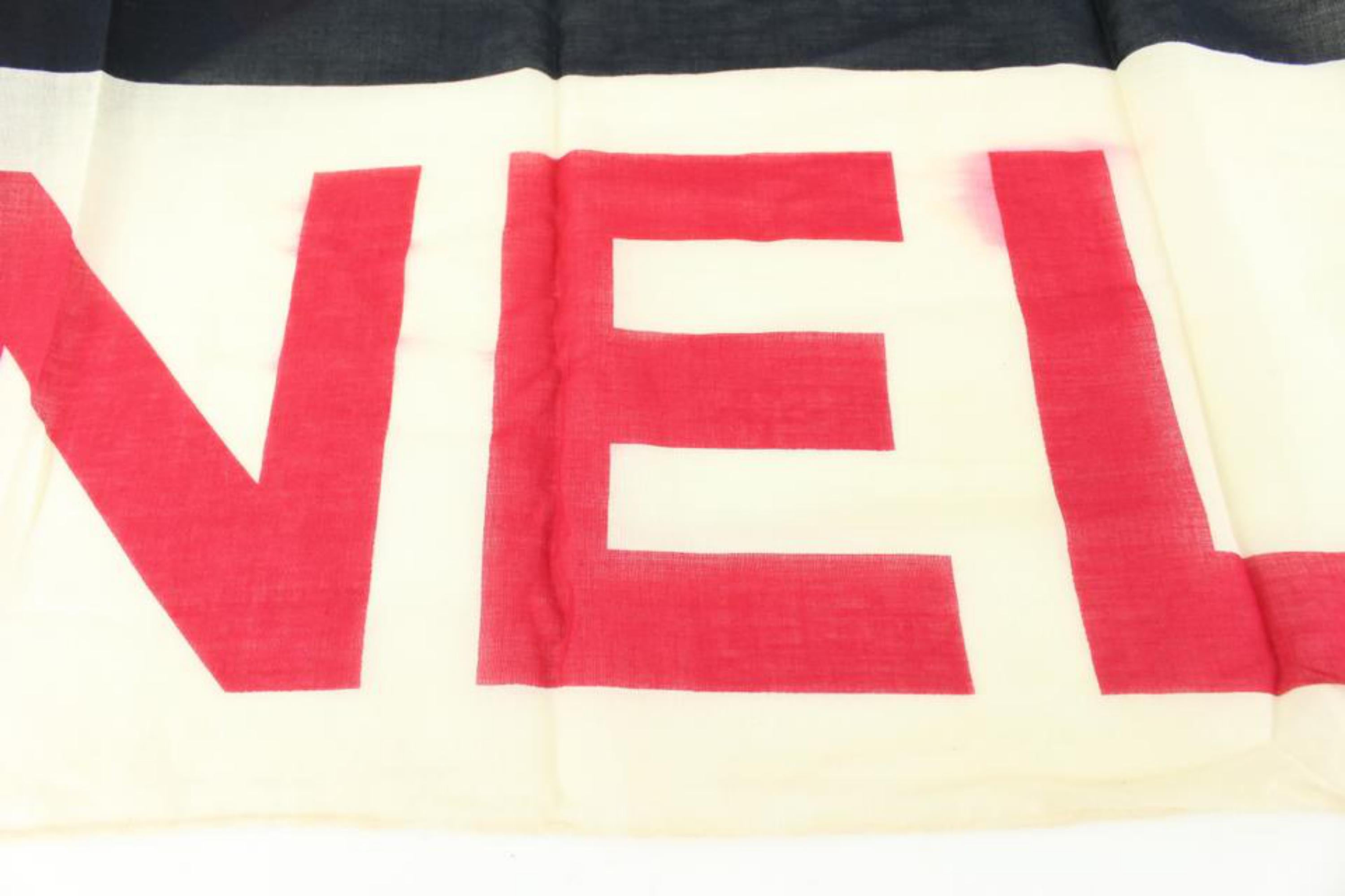 Chanel XL CC Logo Multicolor Shawl Scarf Stole 13c33 In Good Condition For Sale In Dix hills, NY