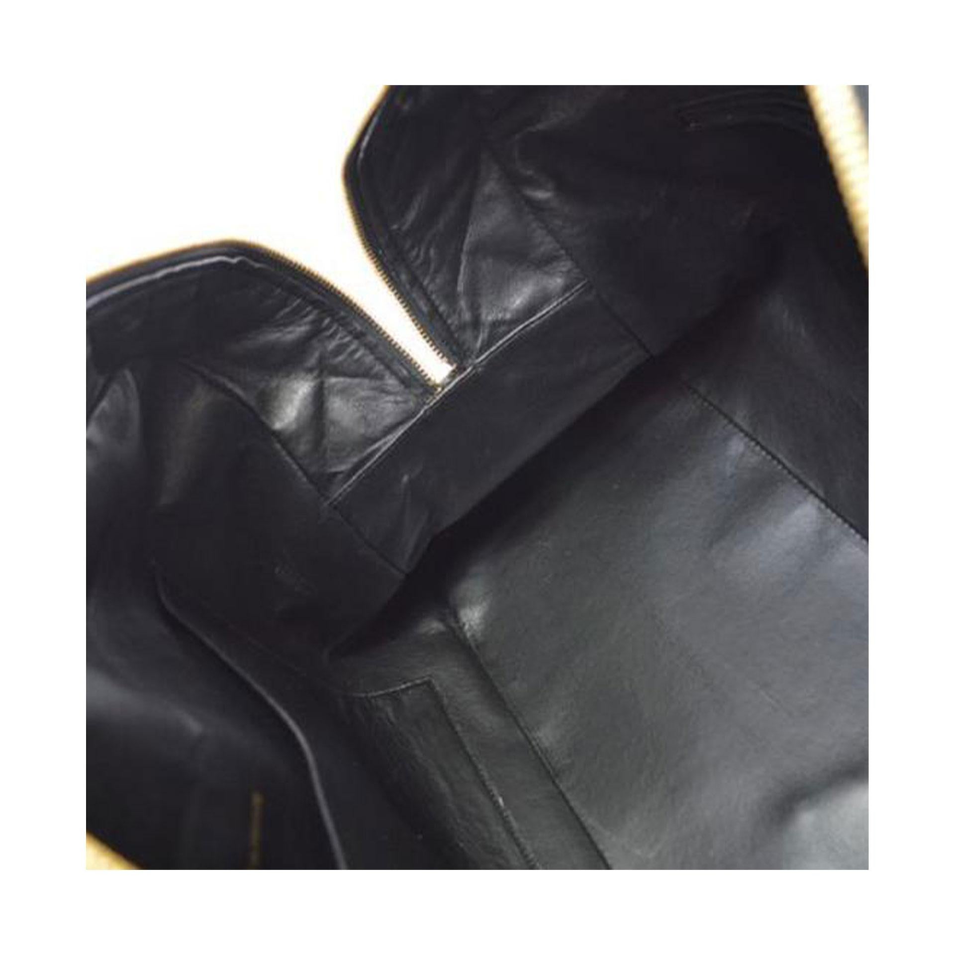 Chanel XL Jumbo Black Calfskin Shopping Quilted Tote For Sale 2