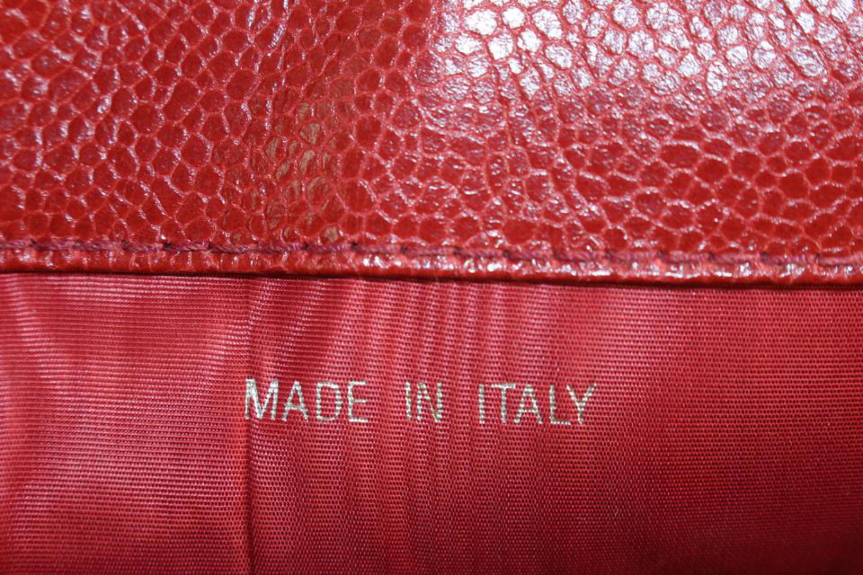 Chanel XL Jumbo Red Caviar CC Logo Leather Timeless Portfolio Clutch 70cc817s 1