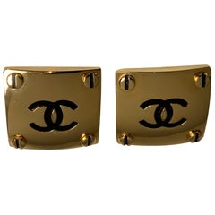 Chanel XL Square Clip CC Earrings Collection 29 1989