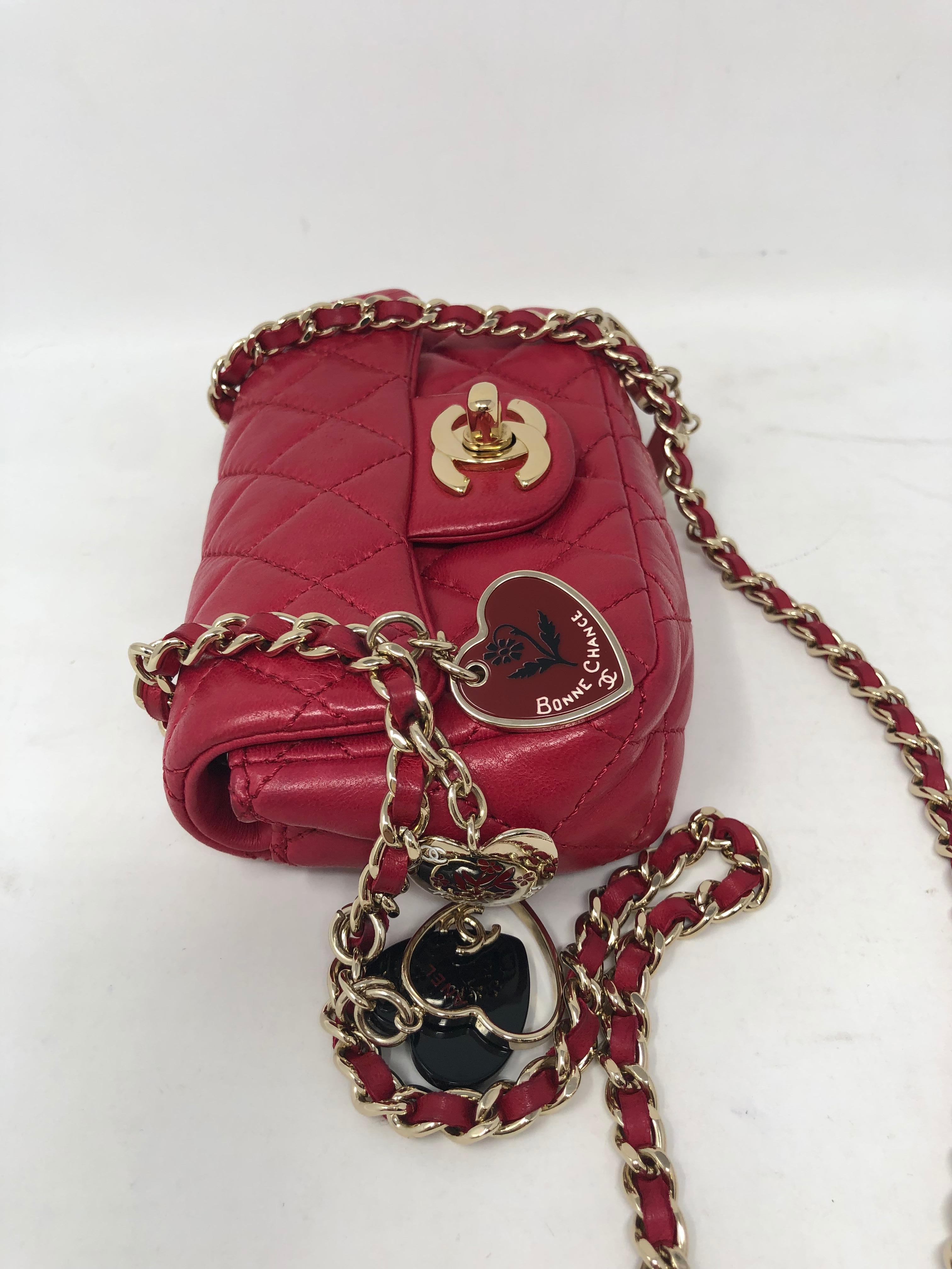 Chanel XS Mini Valentine's Bag In Excellent Condition In Athens, GA