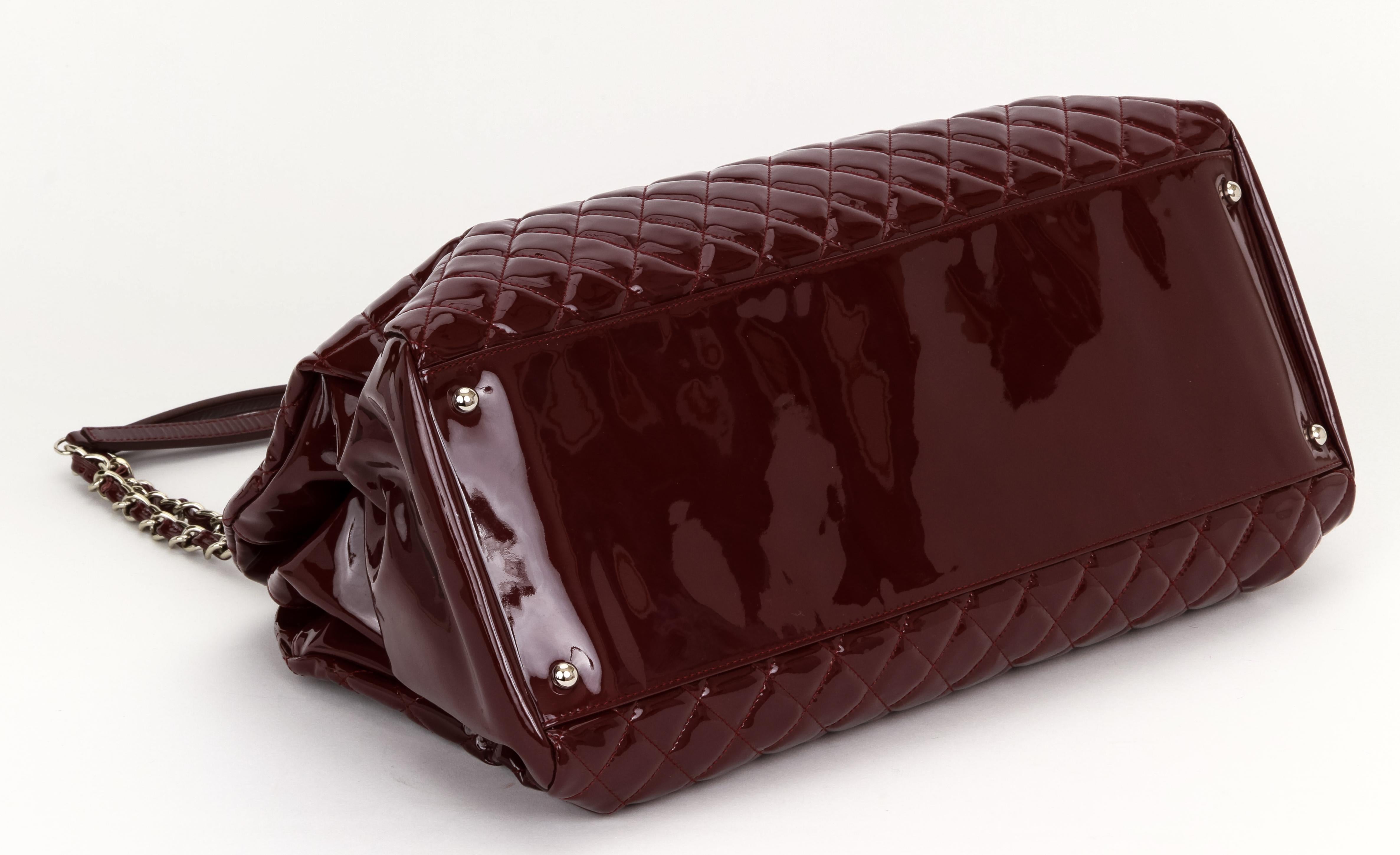 Women's Chanel XXL Burgundy Patent Mademoiselle For Sale