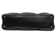 Chanel Xxl Quilted Chain Tote ( Excellent - ) 213311 Black Leather Shoulder Bag