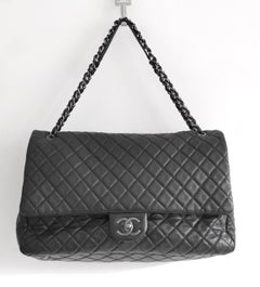 Chanel XXL Travel Flap Bag Black Caviar Leather
