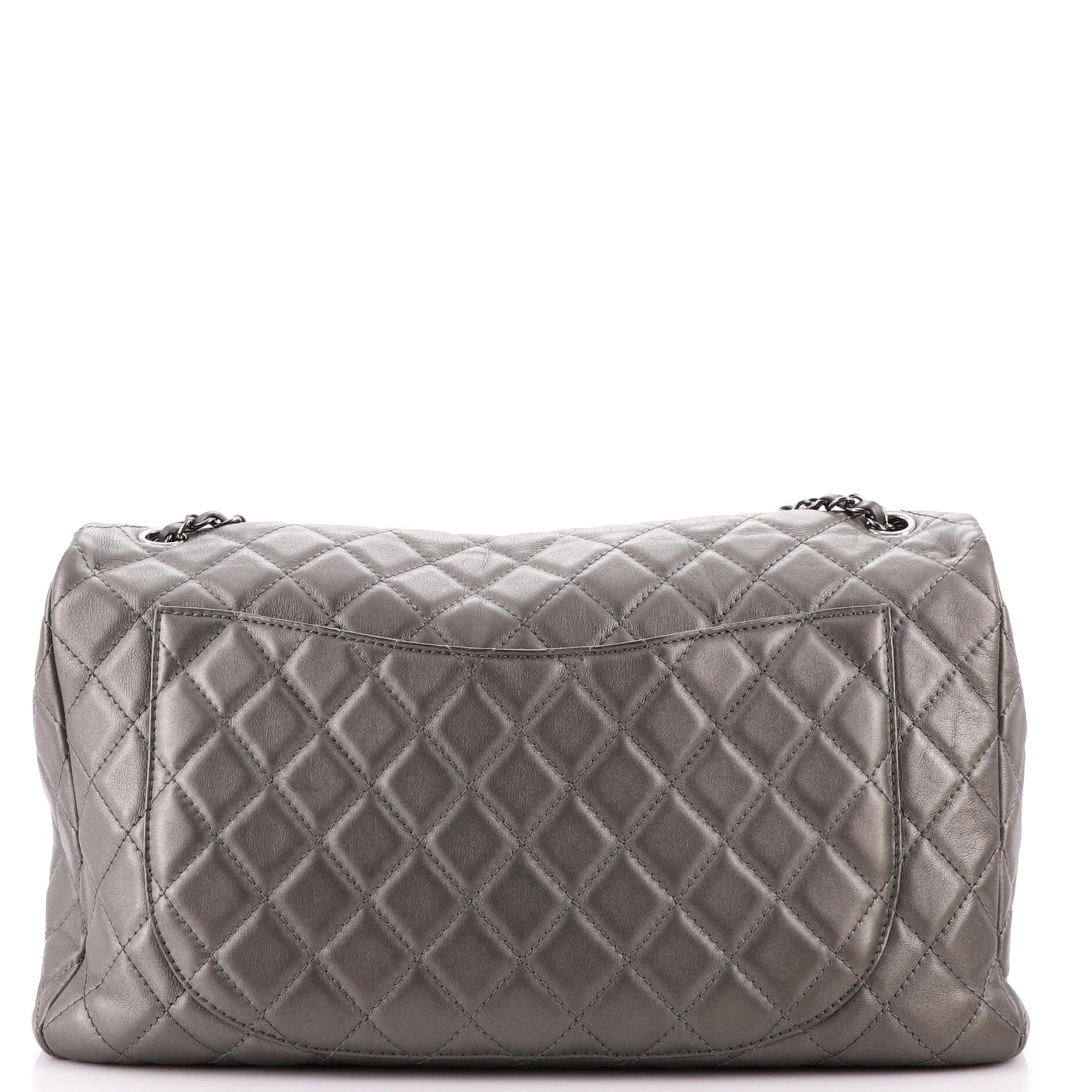 Chanel XXL Travel Flap Bag Quilted Calfskin Small In Good Condition In NY, NY