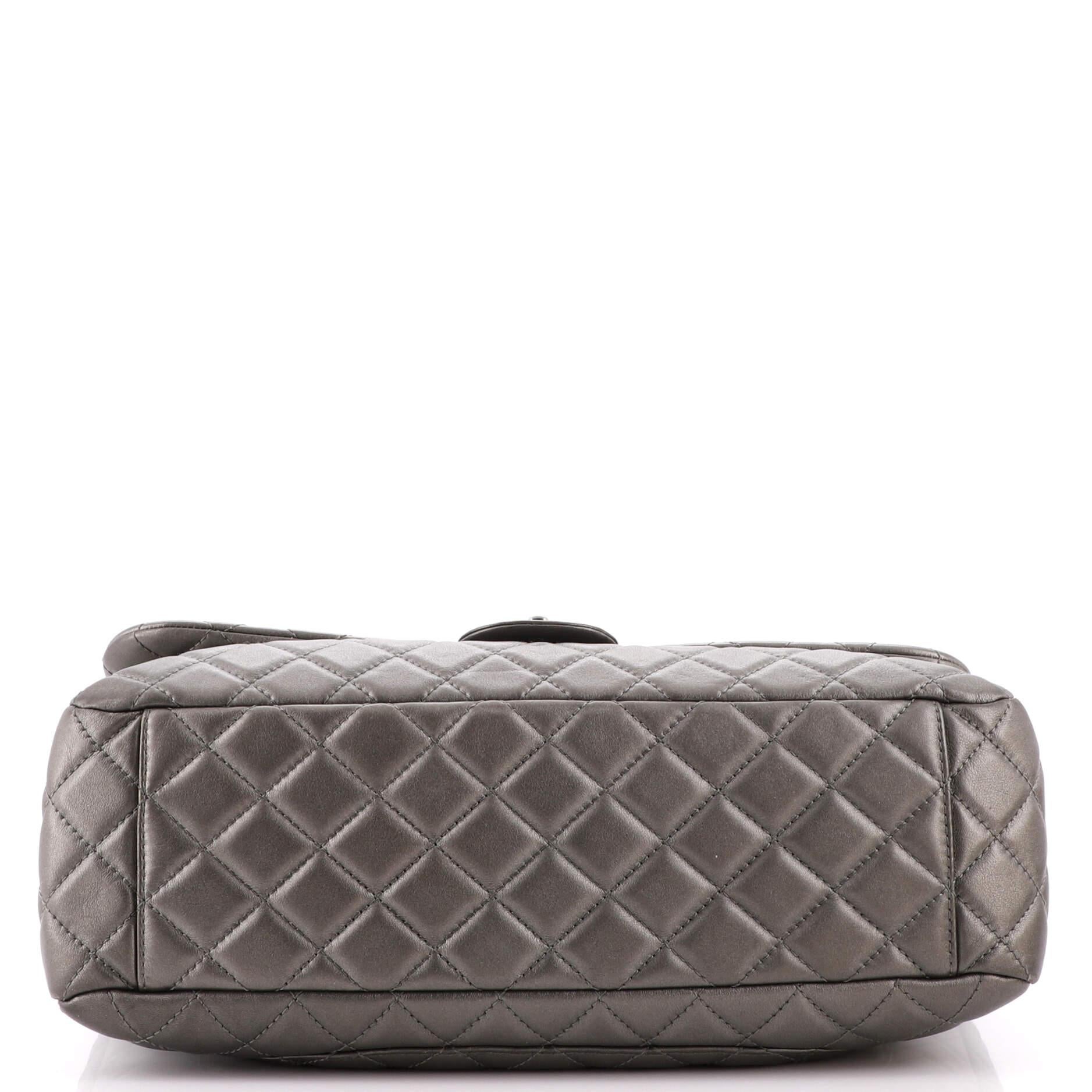 Women's or Men's Chanel XXL Travel Flap Bag Quilted Calfskin Small