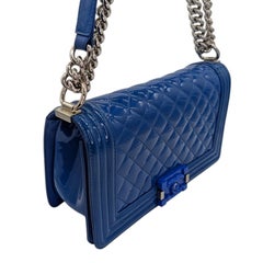 Chanel Y2K Quilted Old Medium Royal Blue Shoulder Bag