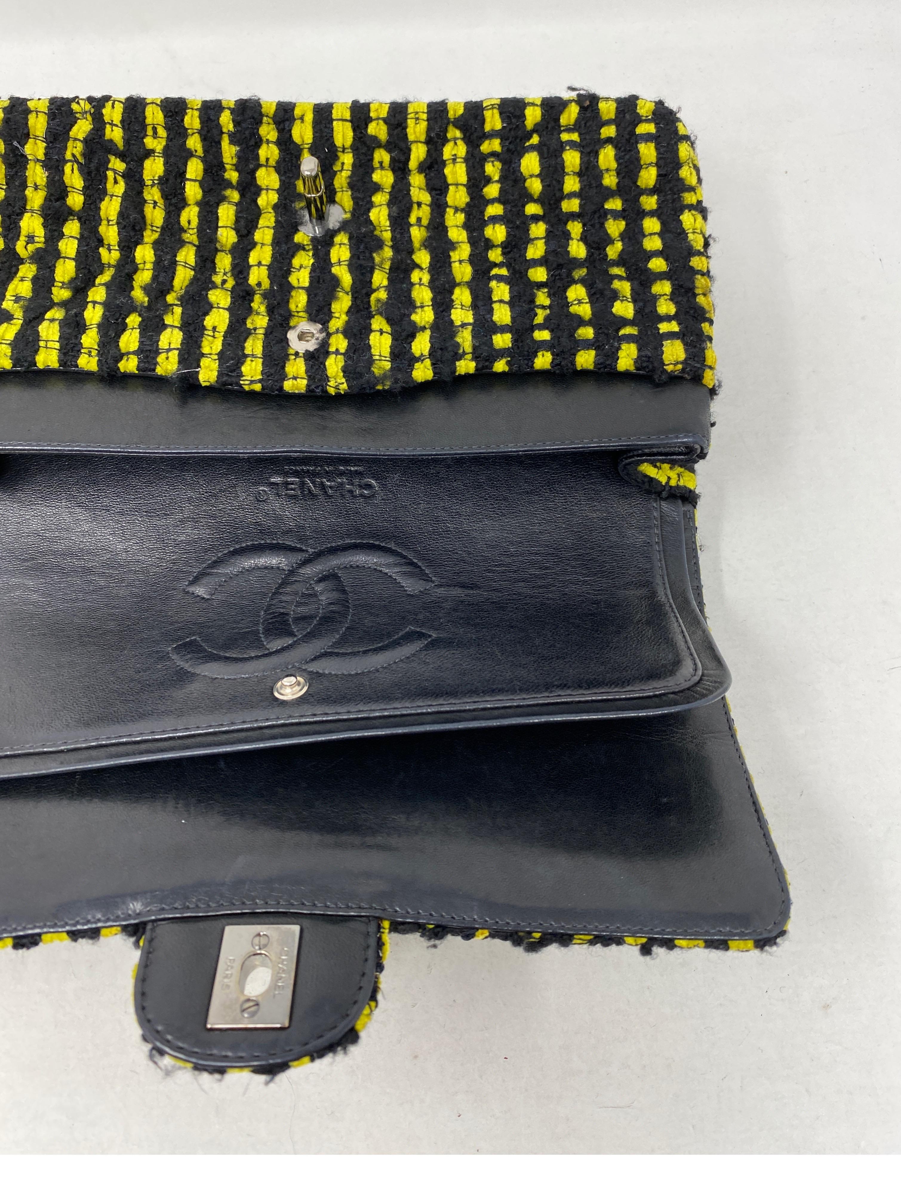 Chanel Yellow and Black Tweed Bag 14