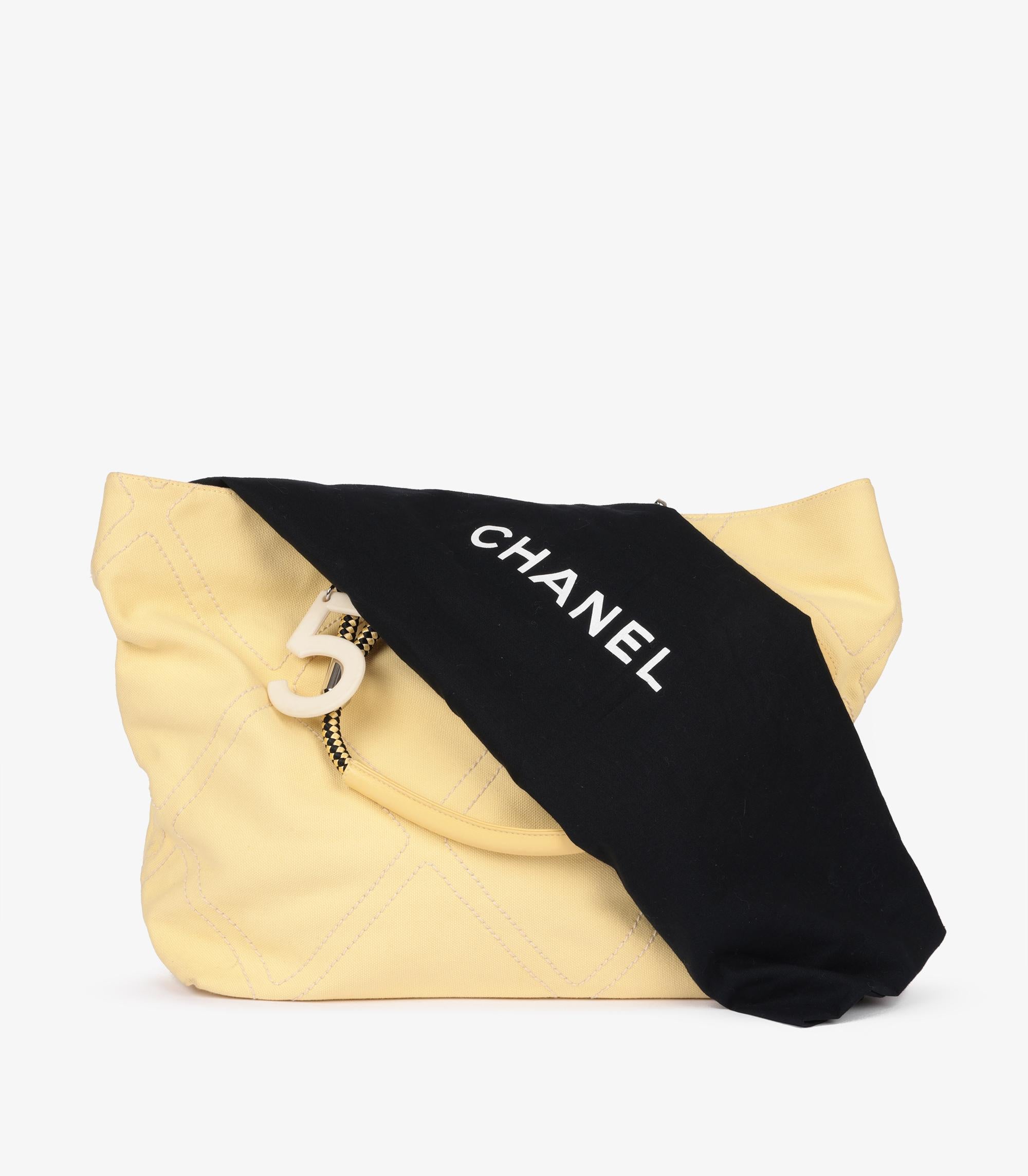 Chanel Yellow Canvas Vintage No.5 Timeless Tote 8