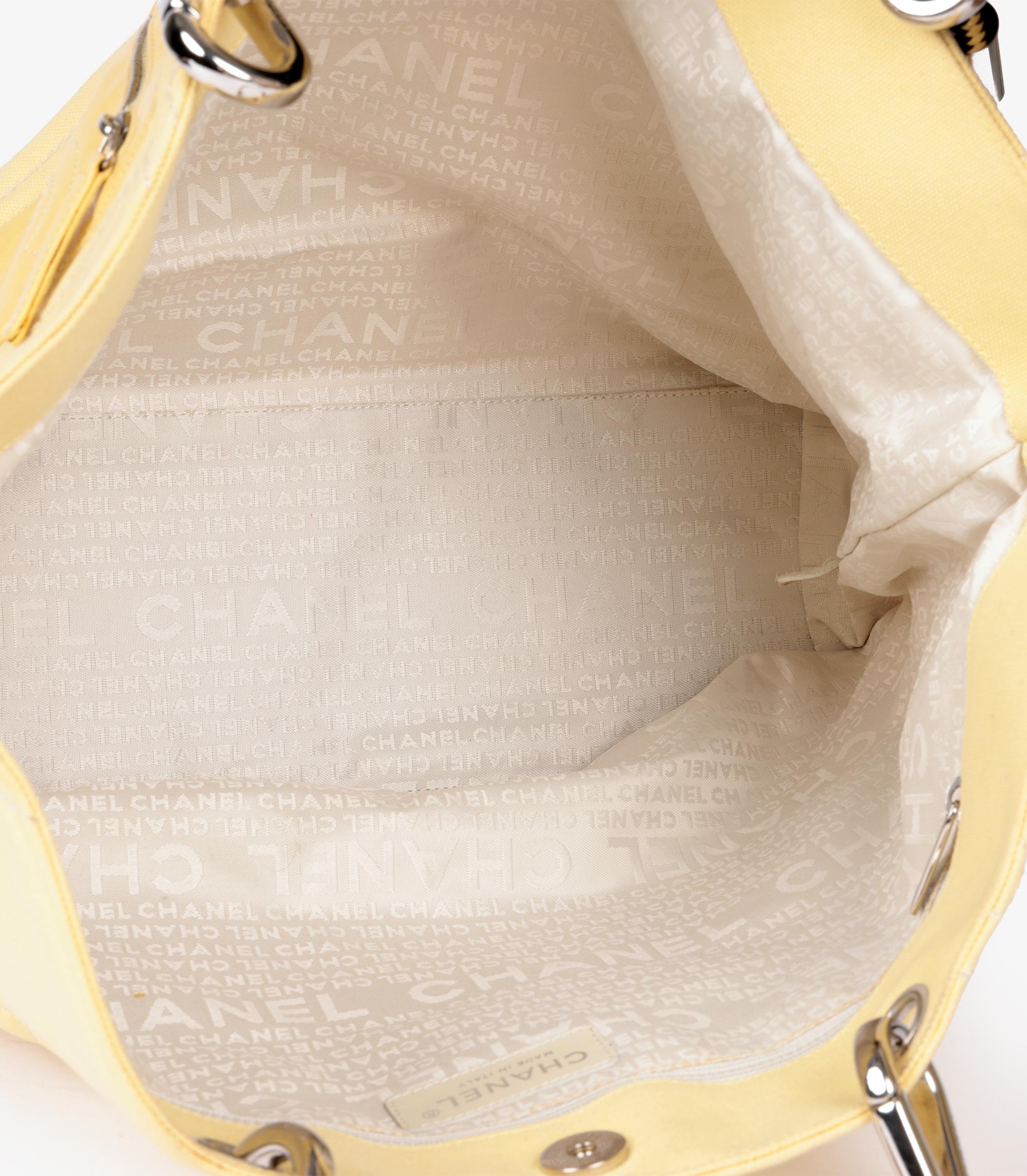 Chanel Yellow Canvas Vintage No.5 Timeless Tote 4