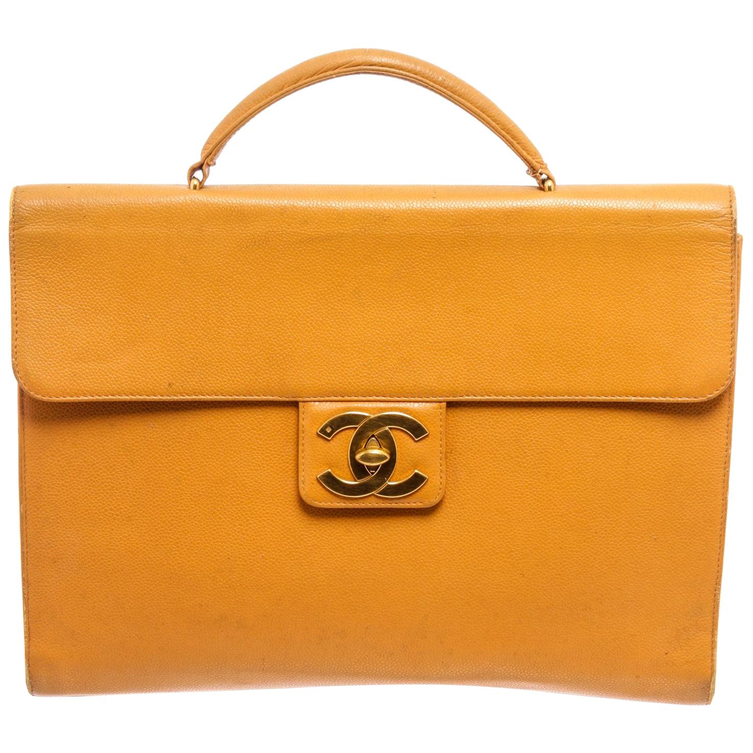 Vintage Chanel Dark Forest Green Leather Crossbody Bag. at 1stDibs