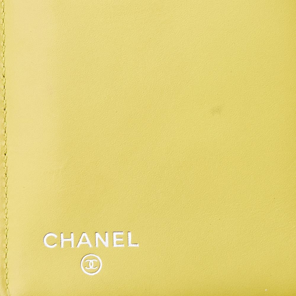 Women's Chanel Yellow Caviar Leather CC Logo Wallet