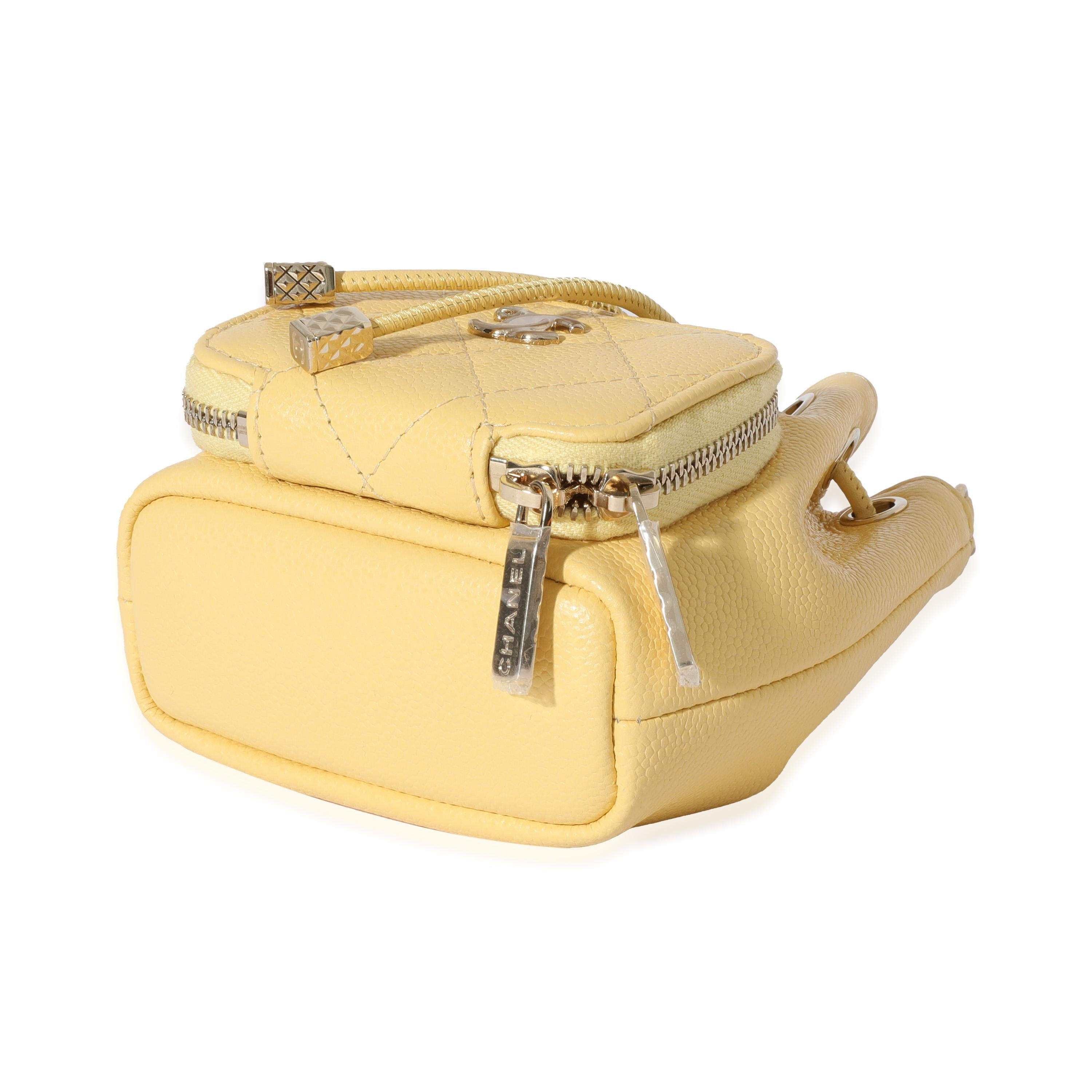 Chanel Yellow Caviar Mini Bucket Bag 1