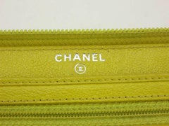 Chanel Yellow Cc Camellia Zip Around 217237 Wallet