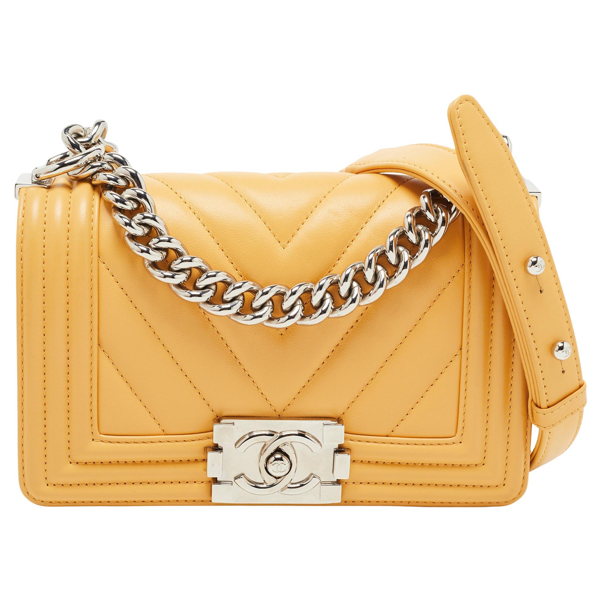 CHANEL Beige Chevron Quilted Herringbone Leather Gold Medal Chain Small  Flap - My Dreamz Closet