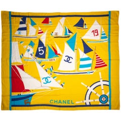 Chanel Yellow Cotton Beach Sarong/Scarf