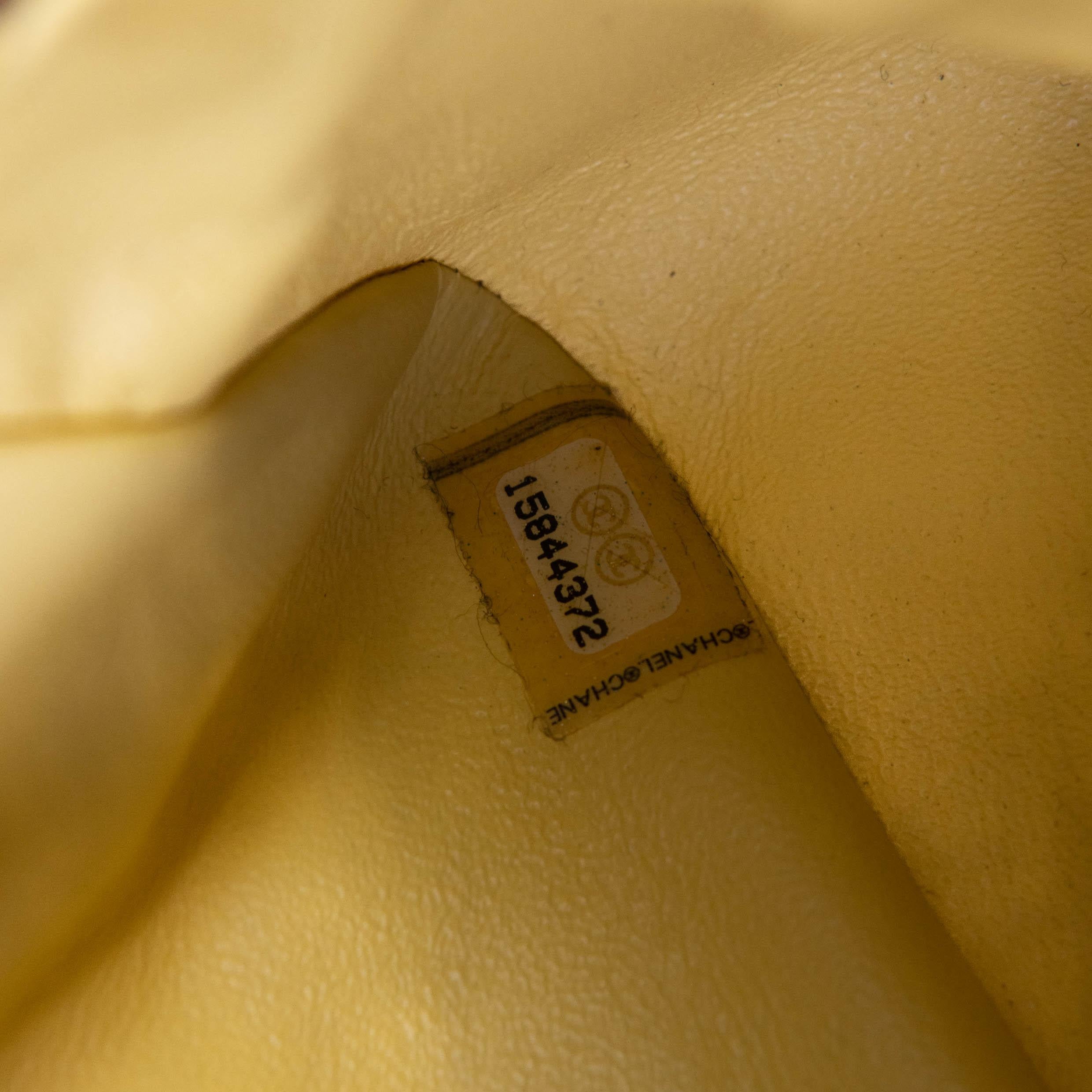 Chanel Yellow Lambskin Quilted Camera Case Gold Hardware 6