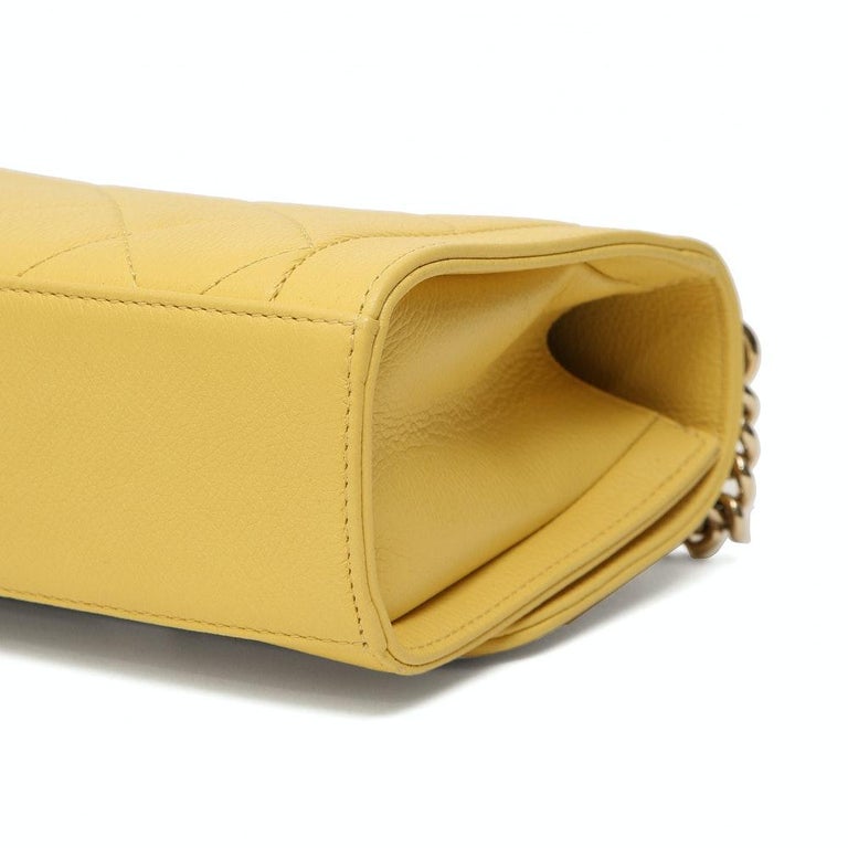 Chanel yellow leather crossbody shoulder bag at 1stDibs chanel bag
