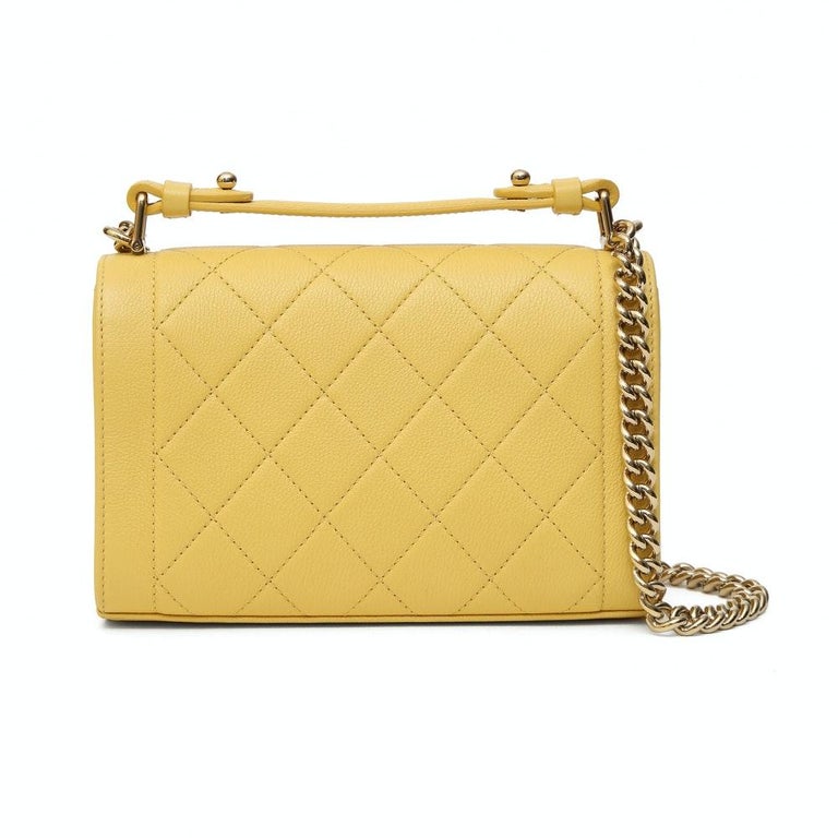 Chanel yellow leather crossbody shoulder bag at 1stDibs chanel bag