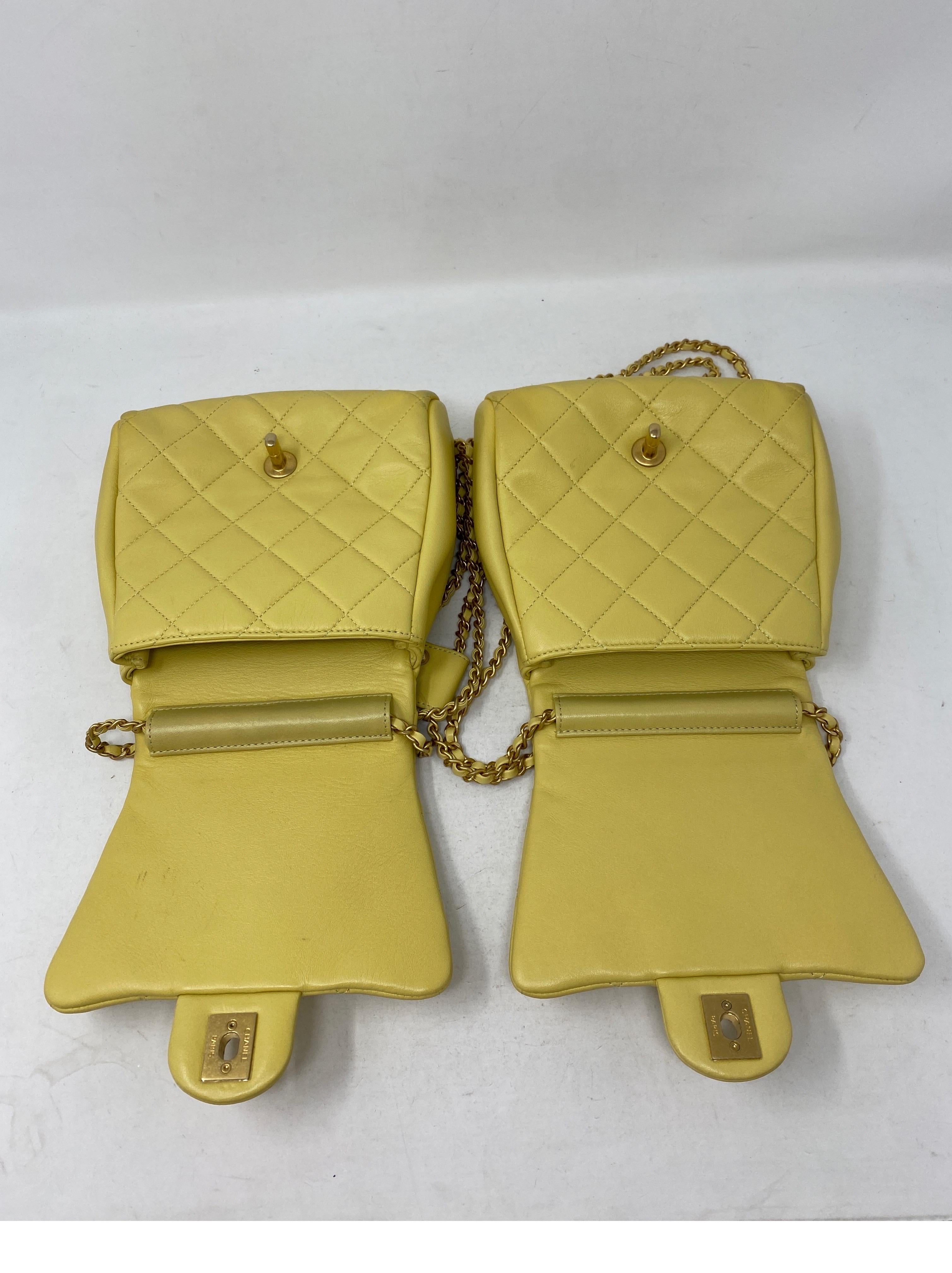 Chanel Yellow Medium Side-Packs Bag  5
