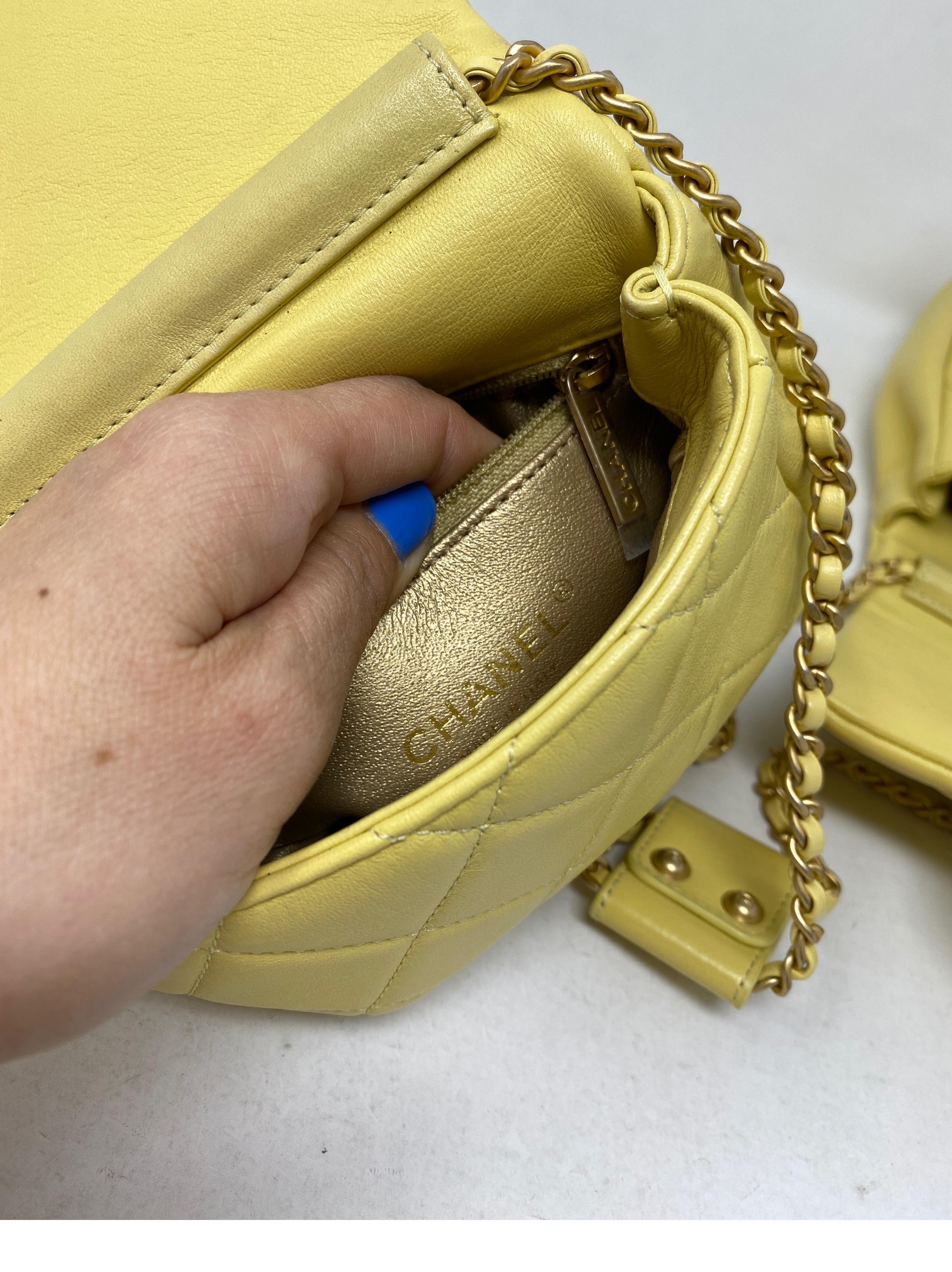 Chanel Yellow Medium Side-Packs Bag 8