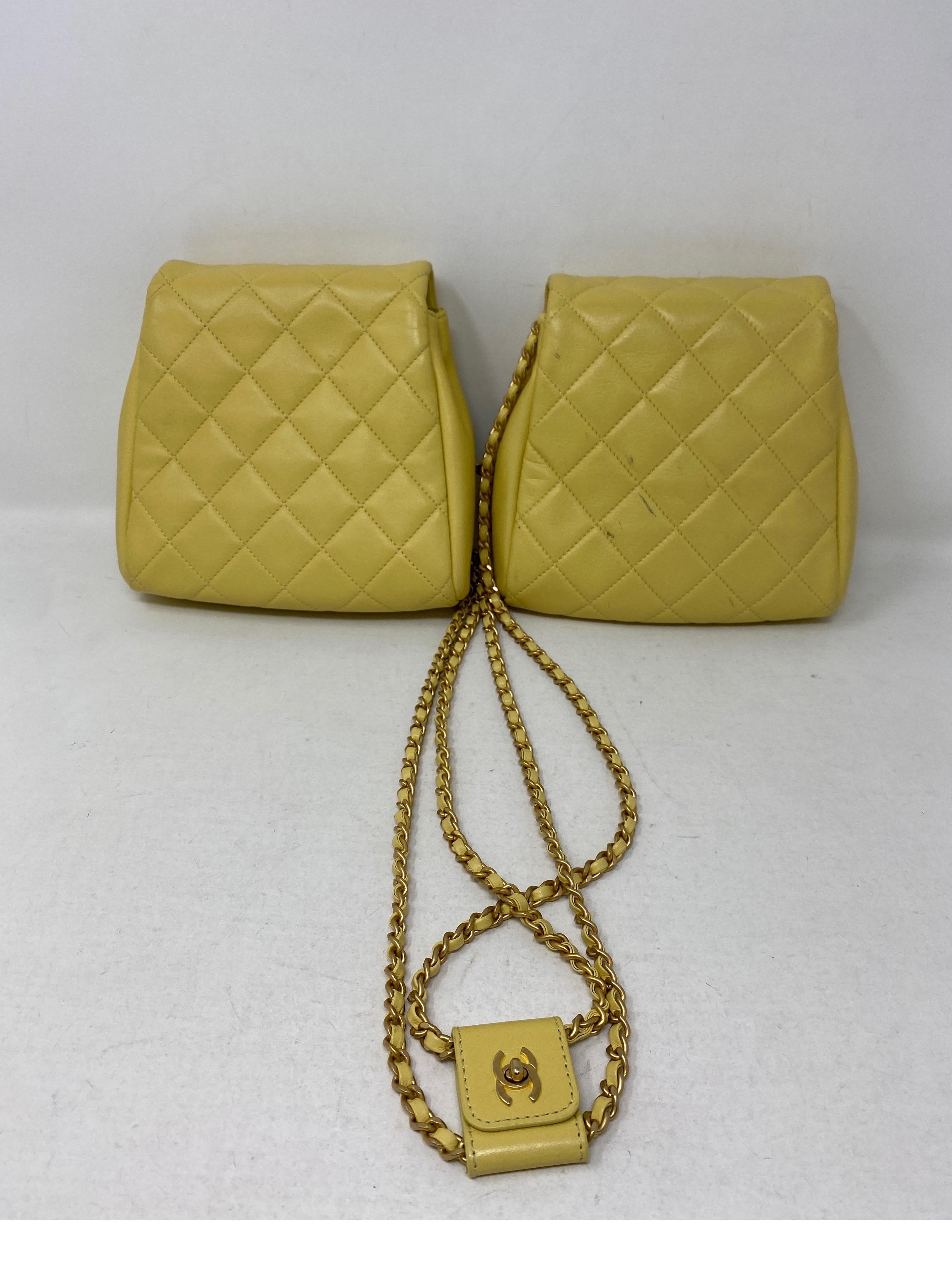 Chanel Yellow Medium Side-Packs Bag 1