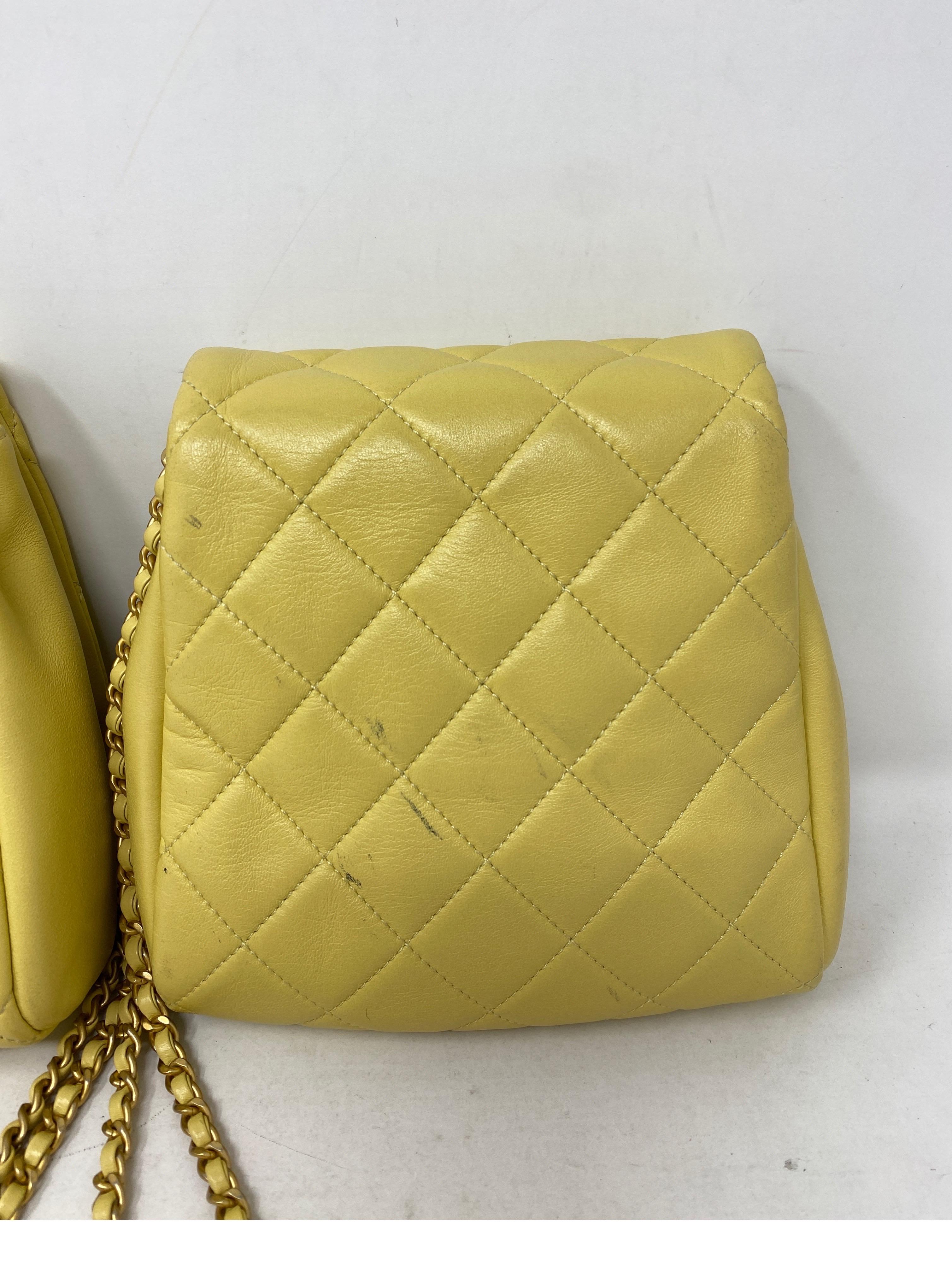 Chanel Yellow Medium Side-Packs Bag  2