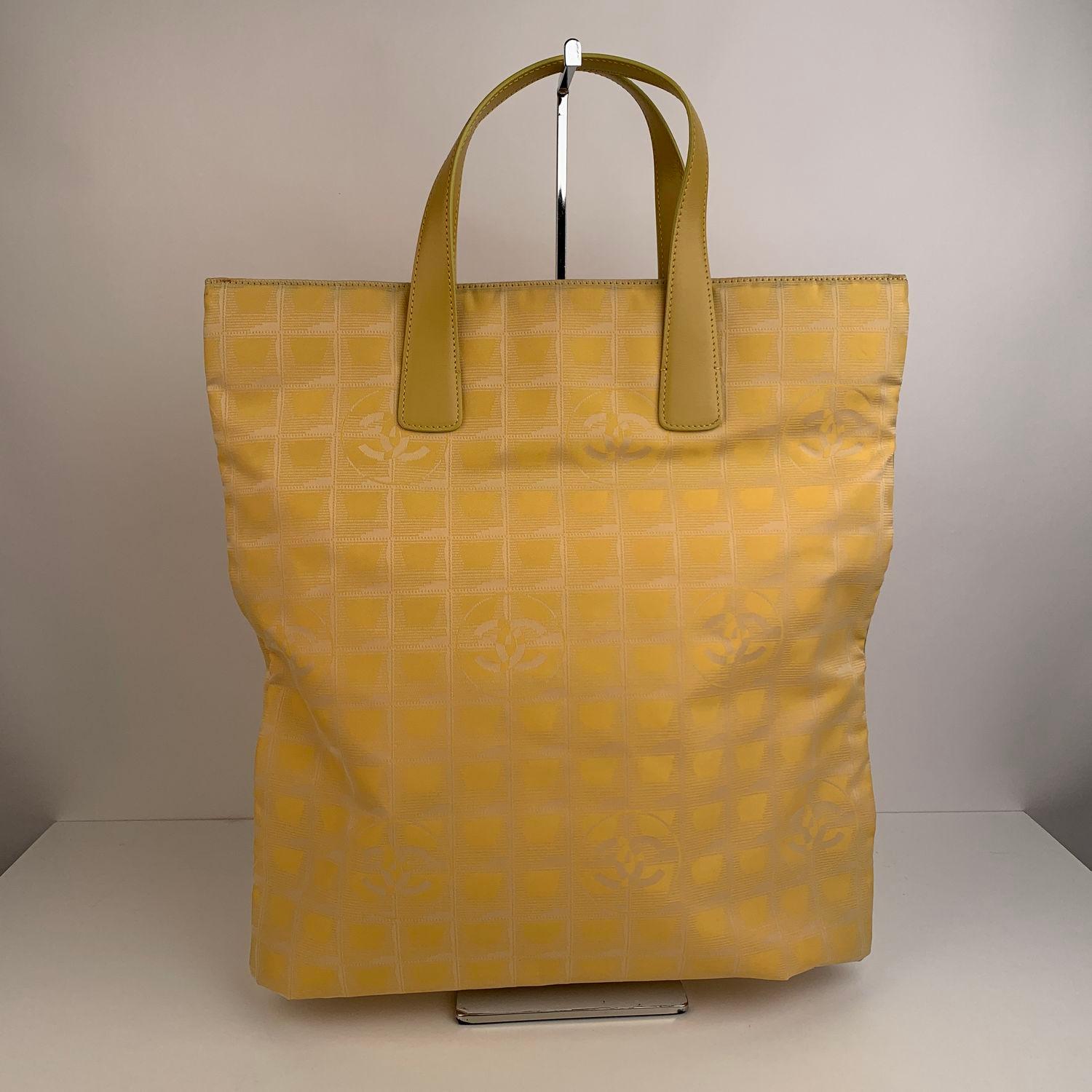 yellow nylon handbag bag