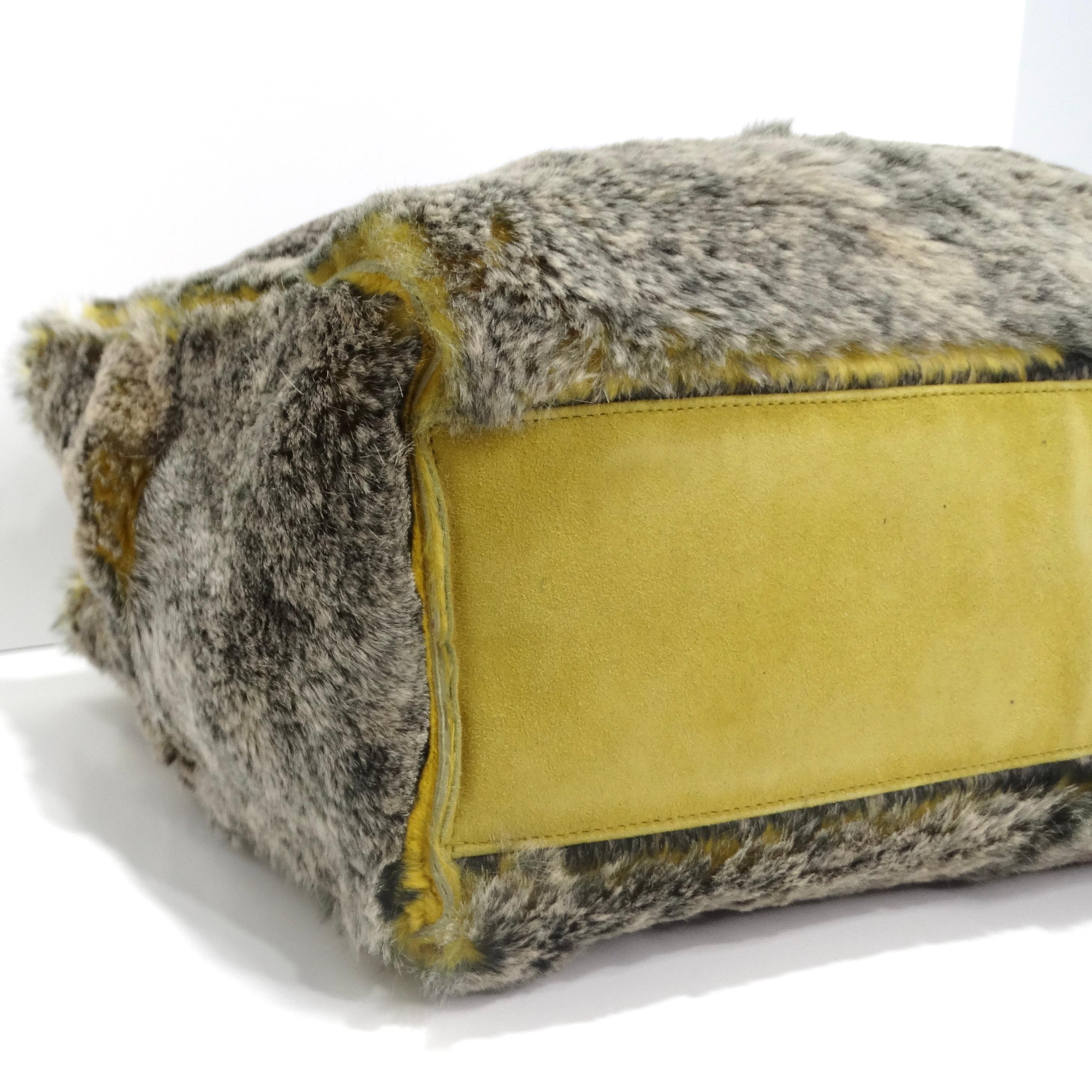 Chanel Yellow Orylag Fur Shoulder Bag  For Sale 6